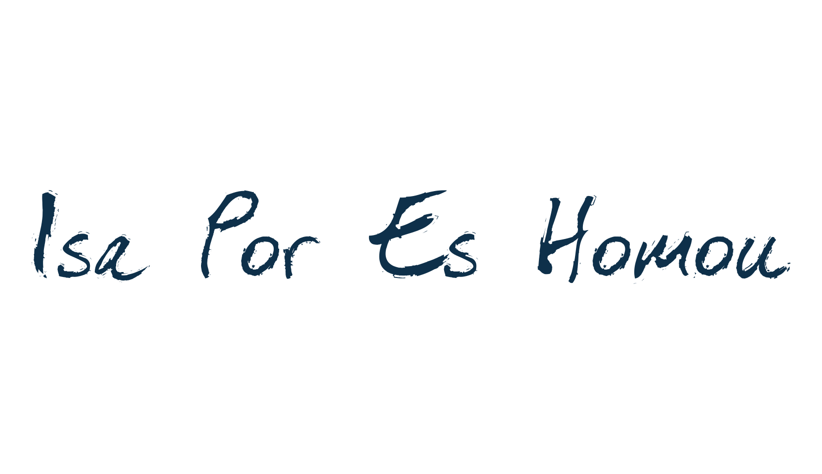 Isa Por Es Homou, script trash fancy decorative calligraphy font preview