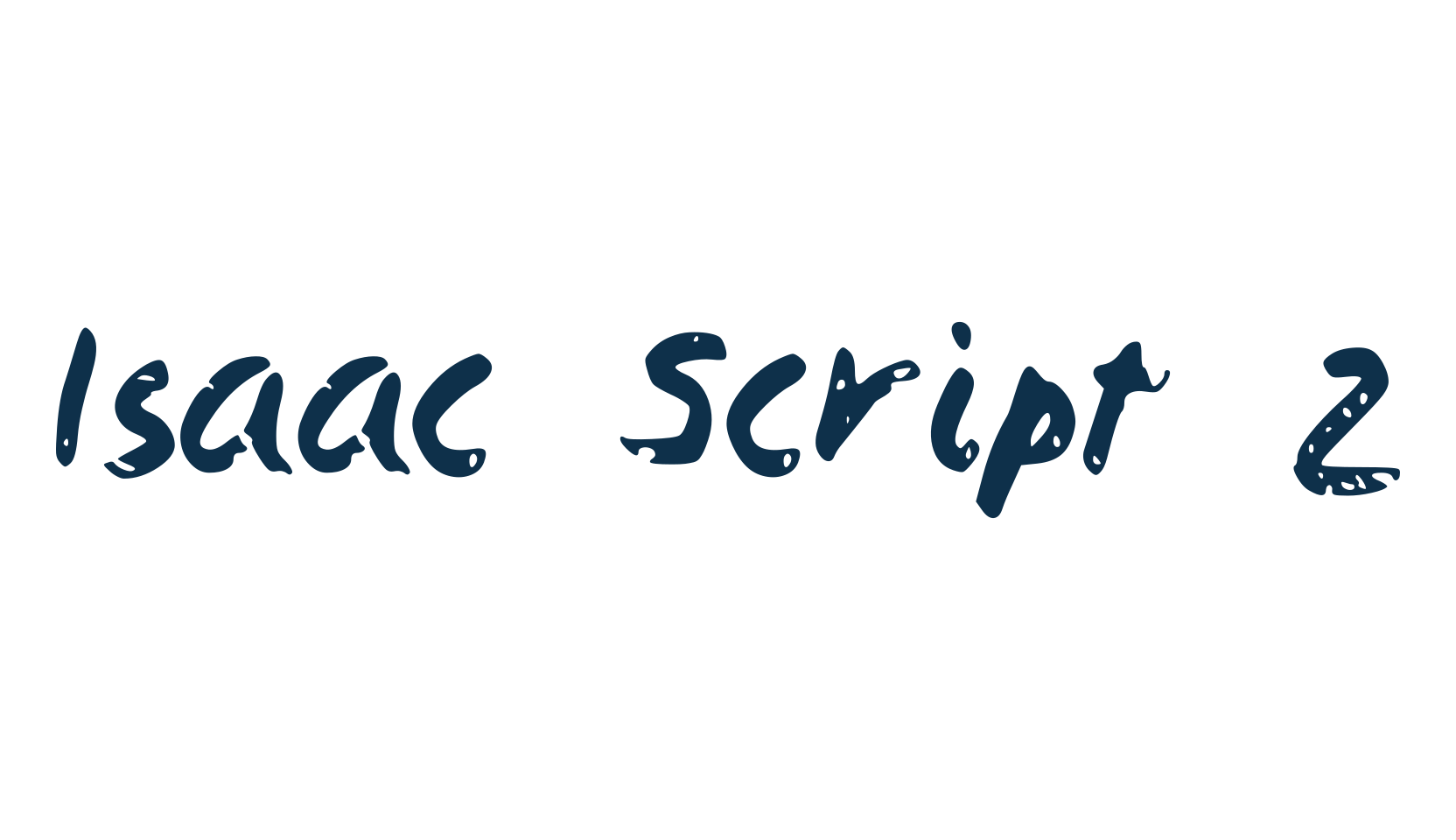 Isaac Script 2, brush font preview