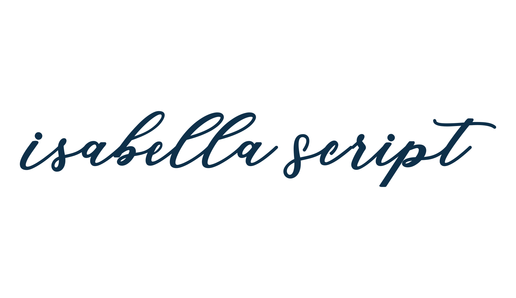 Isabella Script, calligraphy font preview