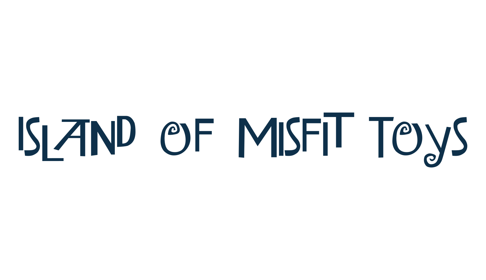 Island of Misfit Toys, cartoon font preview
