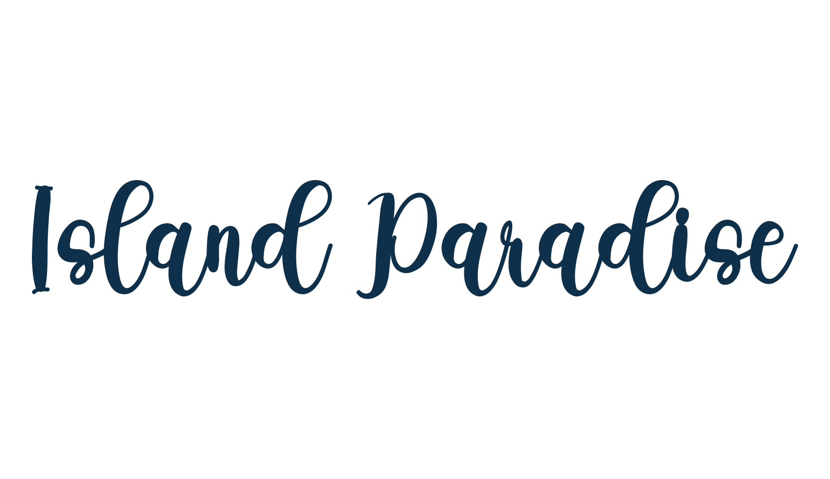 Island Paradise, display market font preview