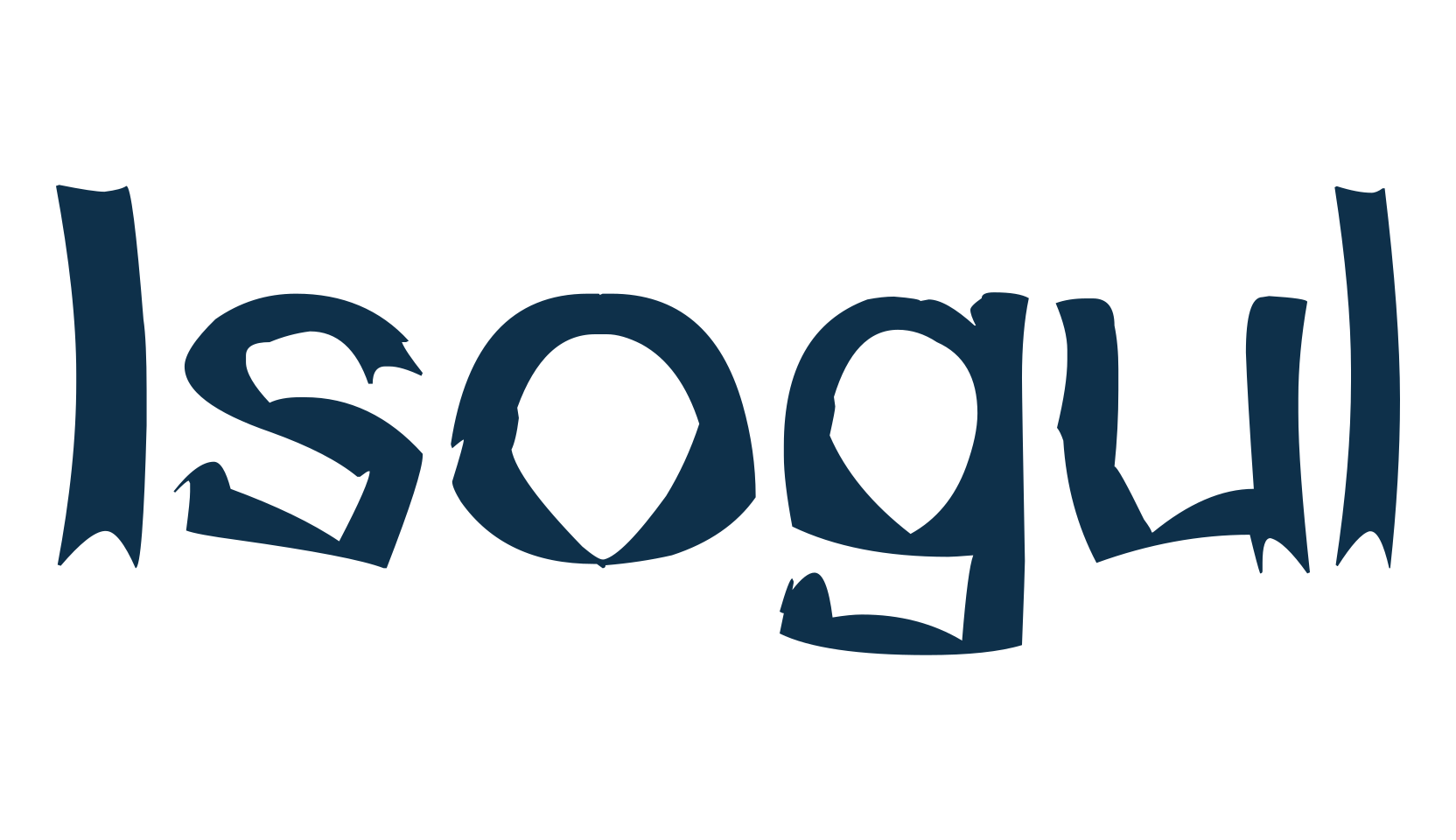 Isogul, fancy distorted decorative font preview