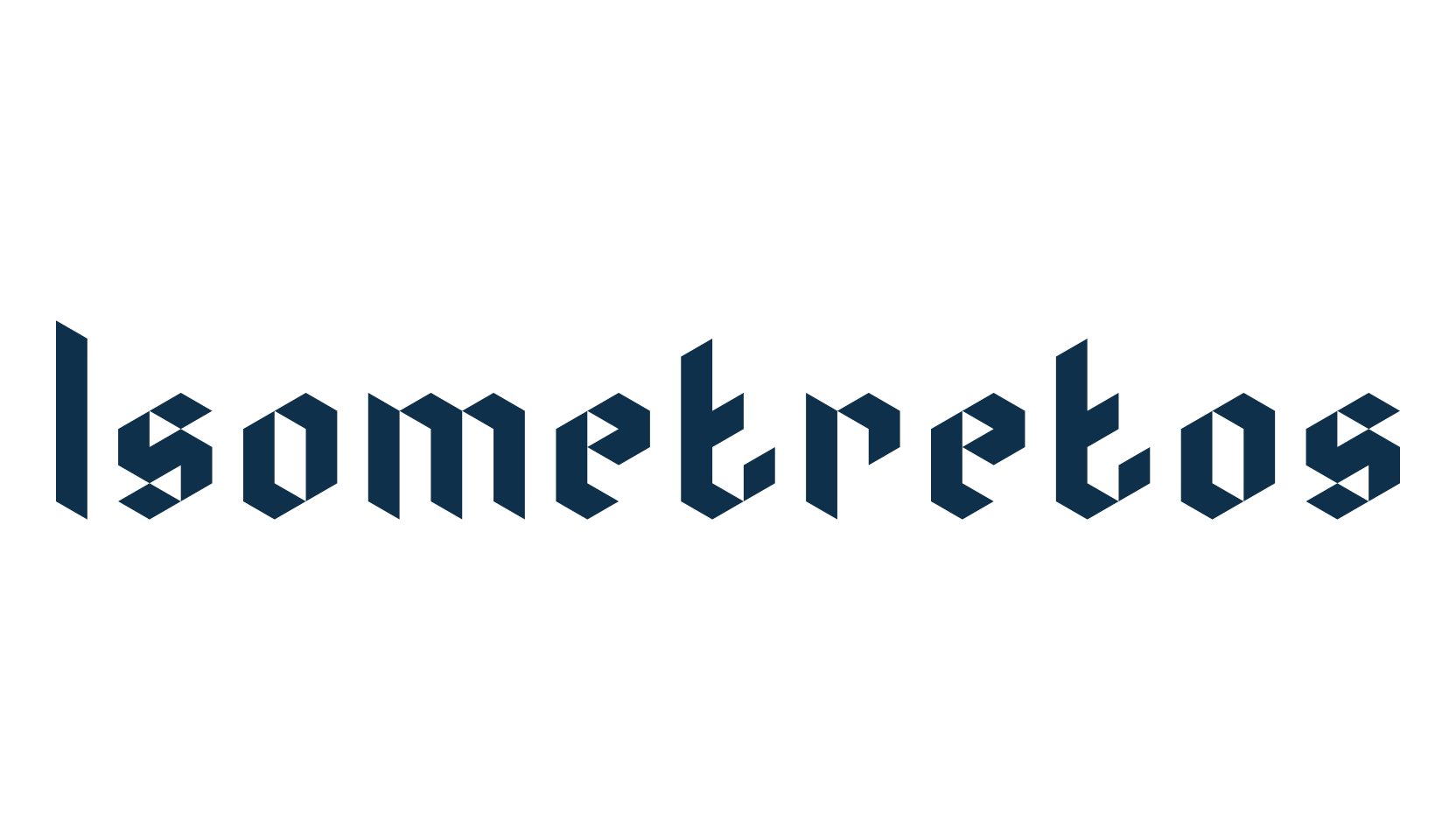 Isometretos, gothic modern font preview