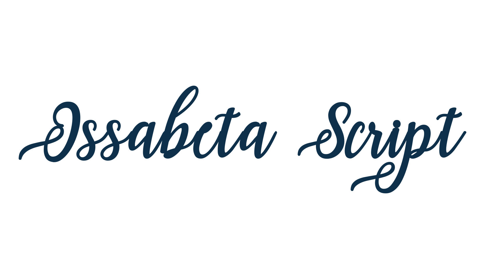 Issabeta Script, calligraphy font preview