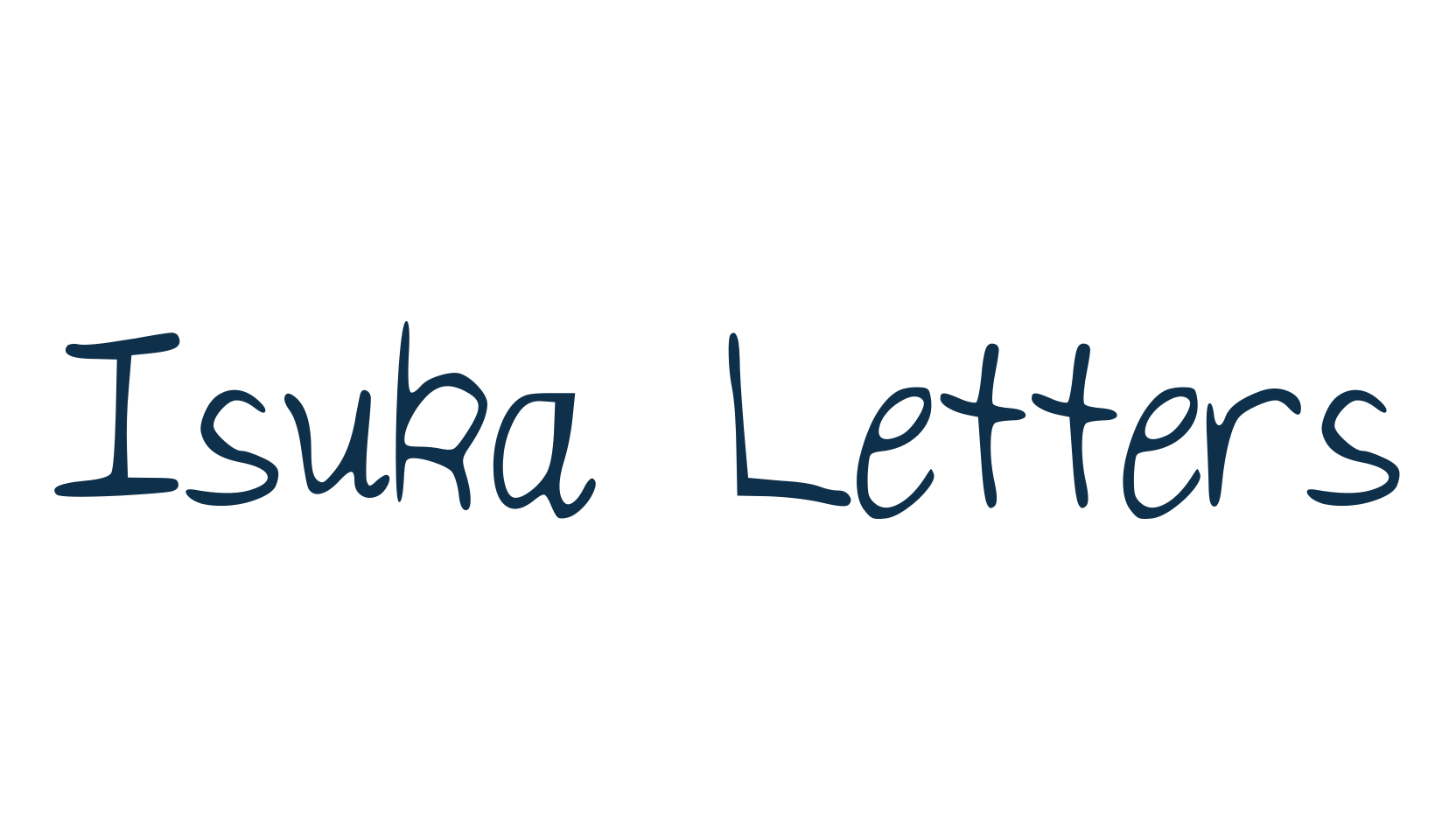 Isuka Letters, handwriting font preview