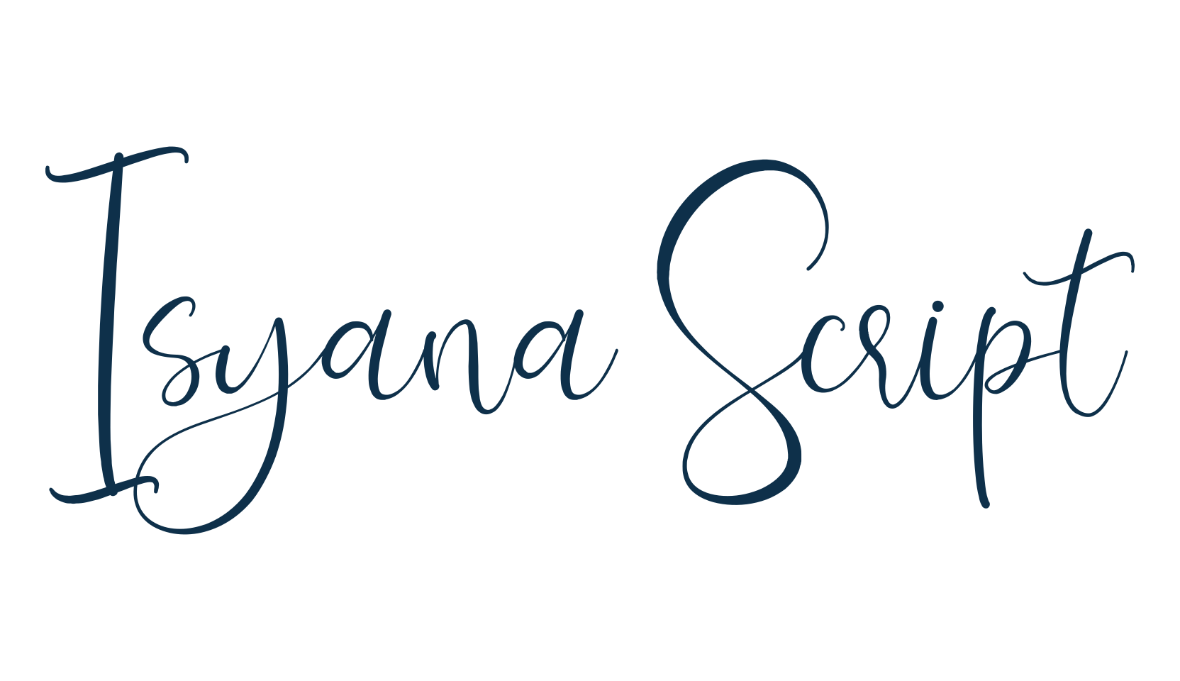Isyana Script, script calligraphy fancy decorative font preview