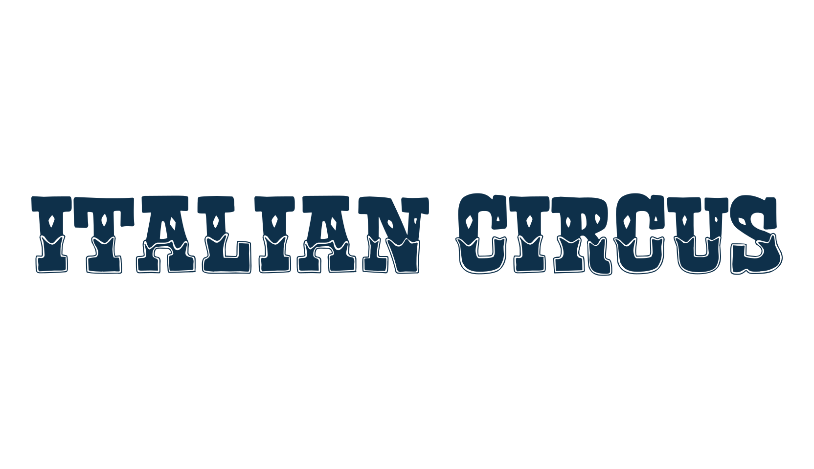 Italian Circus, retro font preview