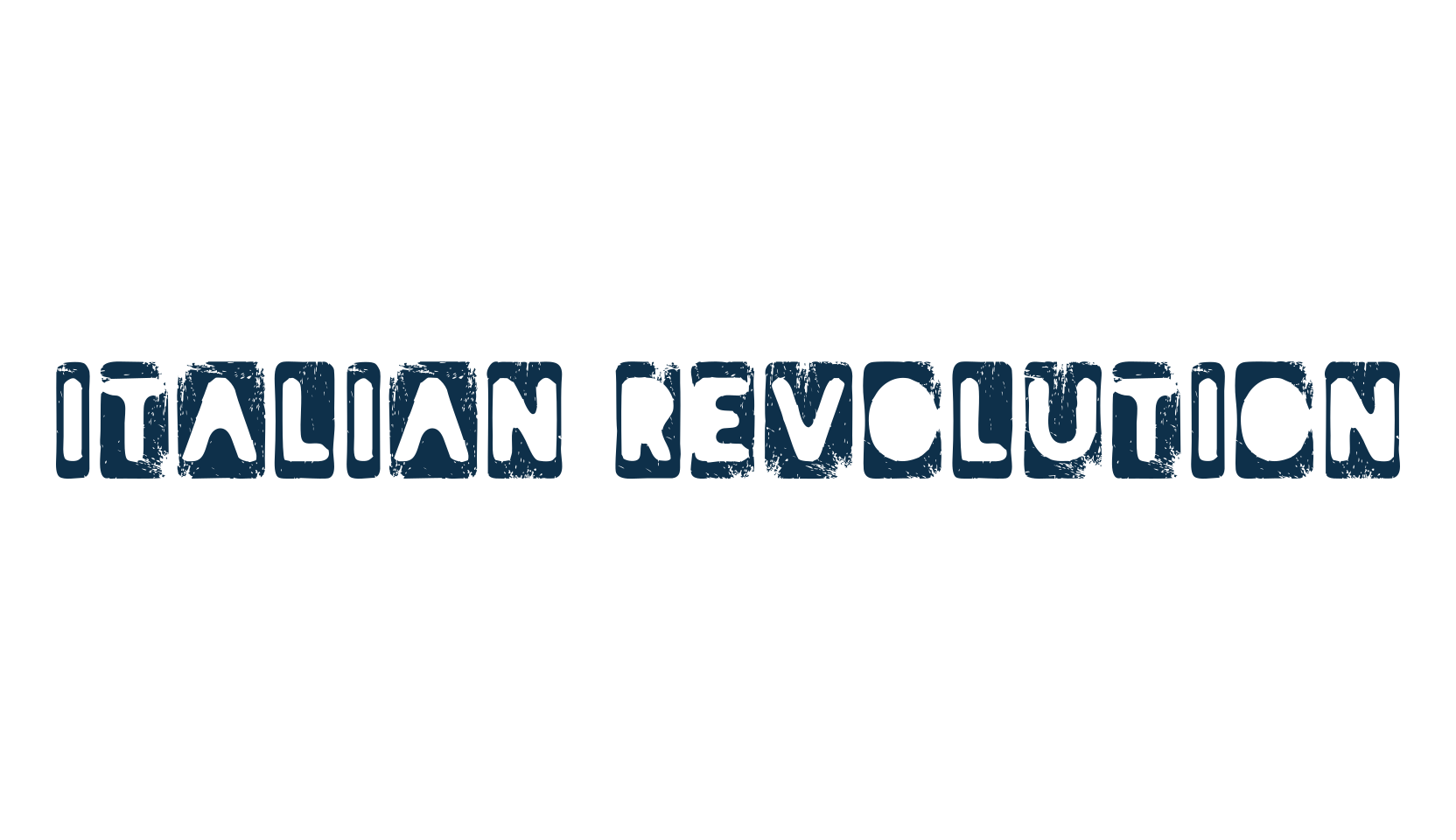 Italian Revolution, fancy eroded decorative font preview
