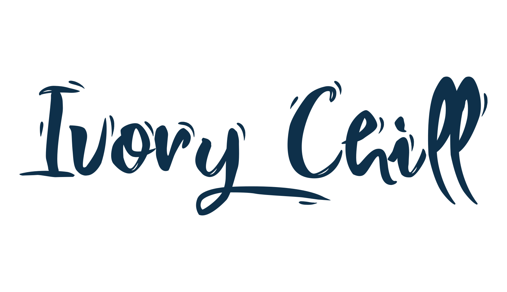Ivory Chill, fancy decorative font preview