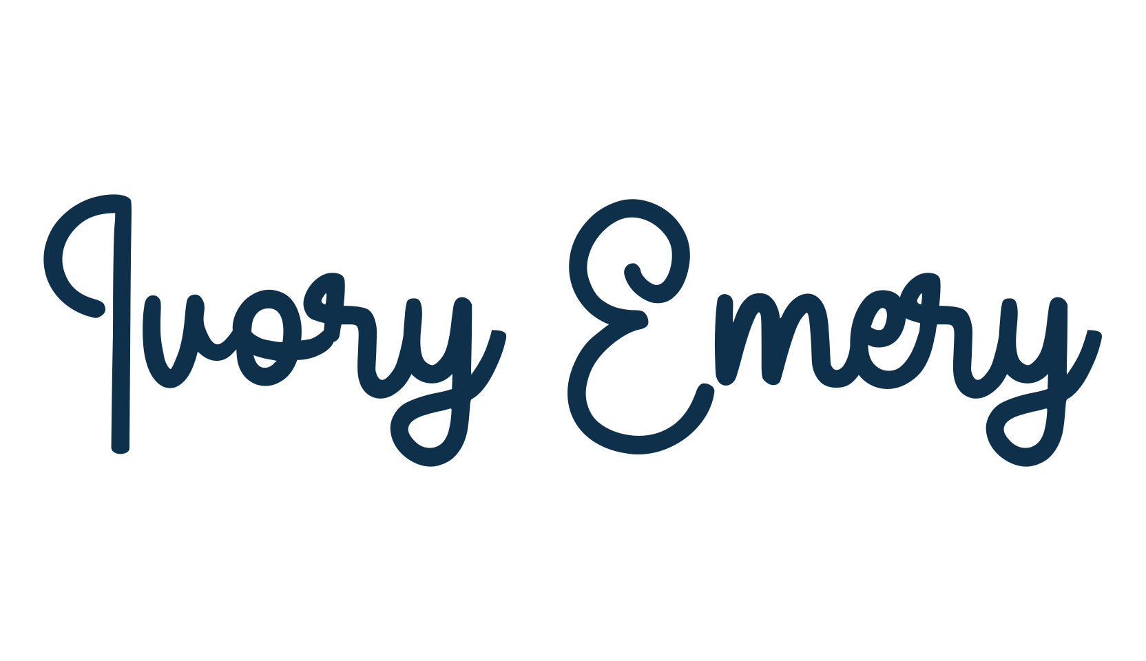 Ivory Emery, handwriting font preview
