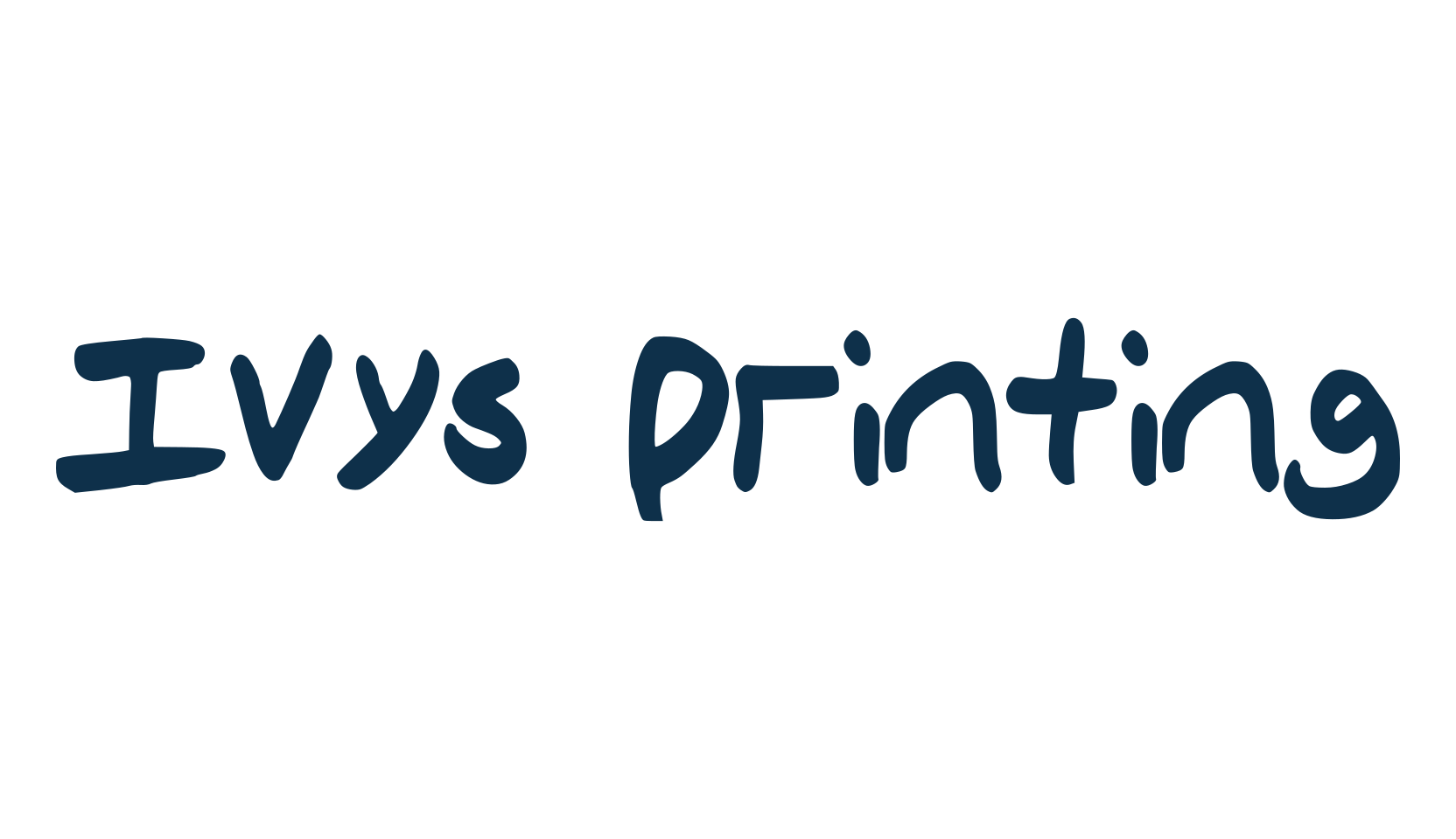 Ivys Printing, script handwritten fancy decorative calligraphy font preview