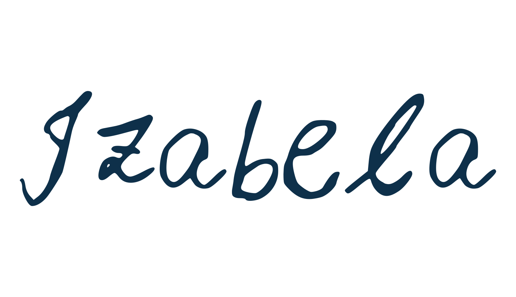 Izabela, handwriting font preview