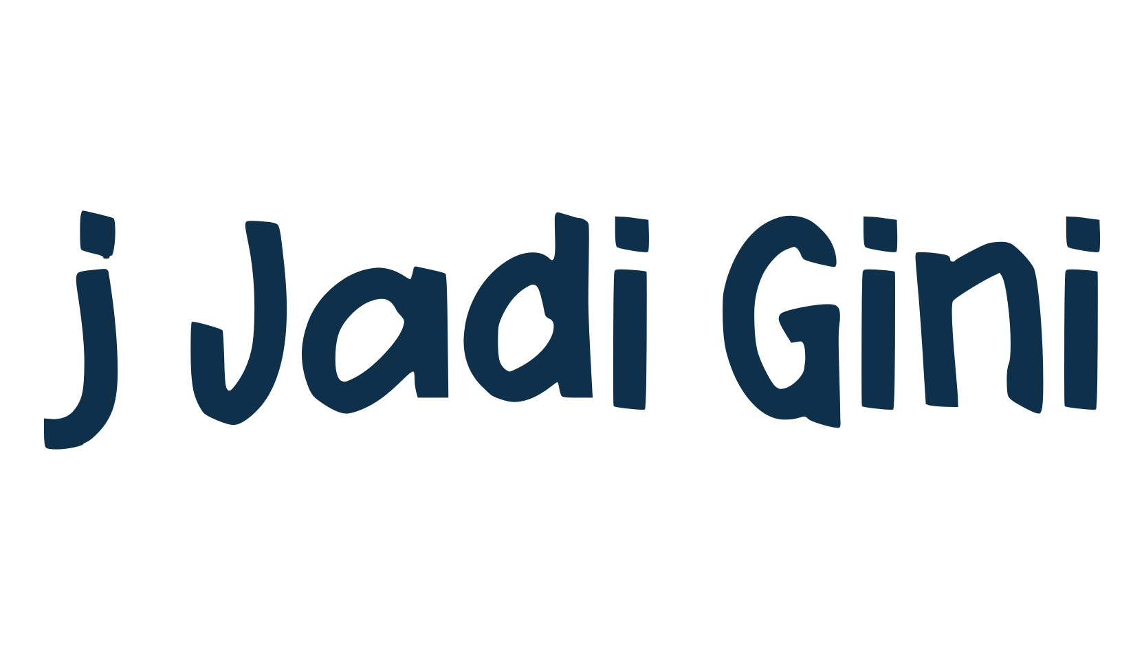 j Jadi Gini, cartoon font preview