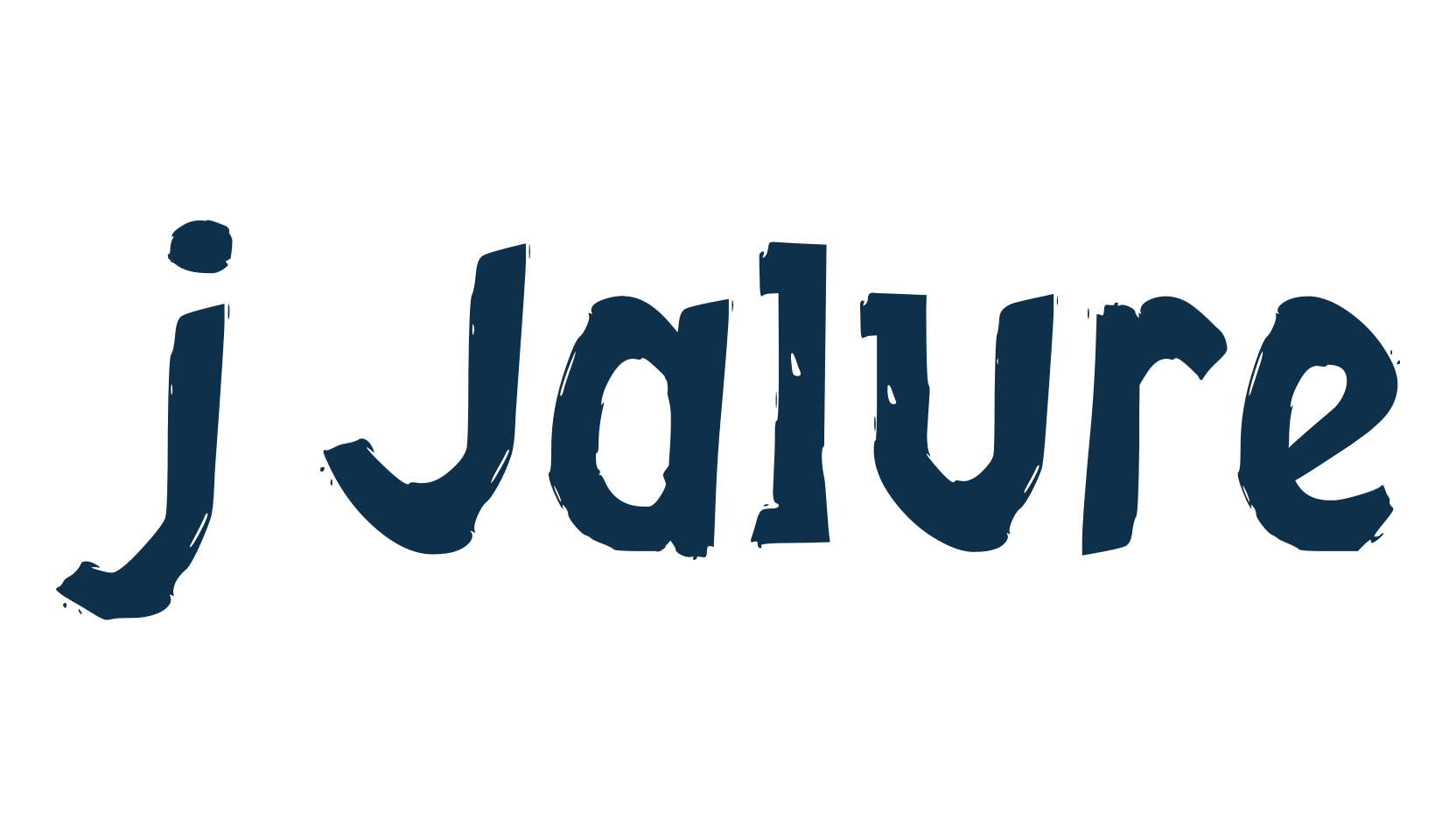 j Jalure, fancy eroded decorative font preview