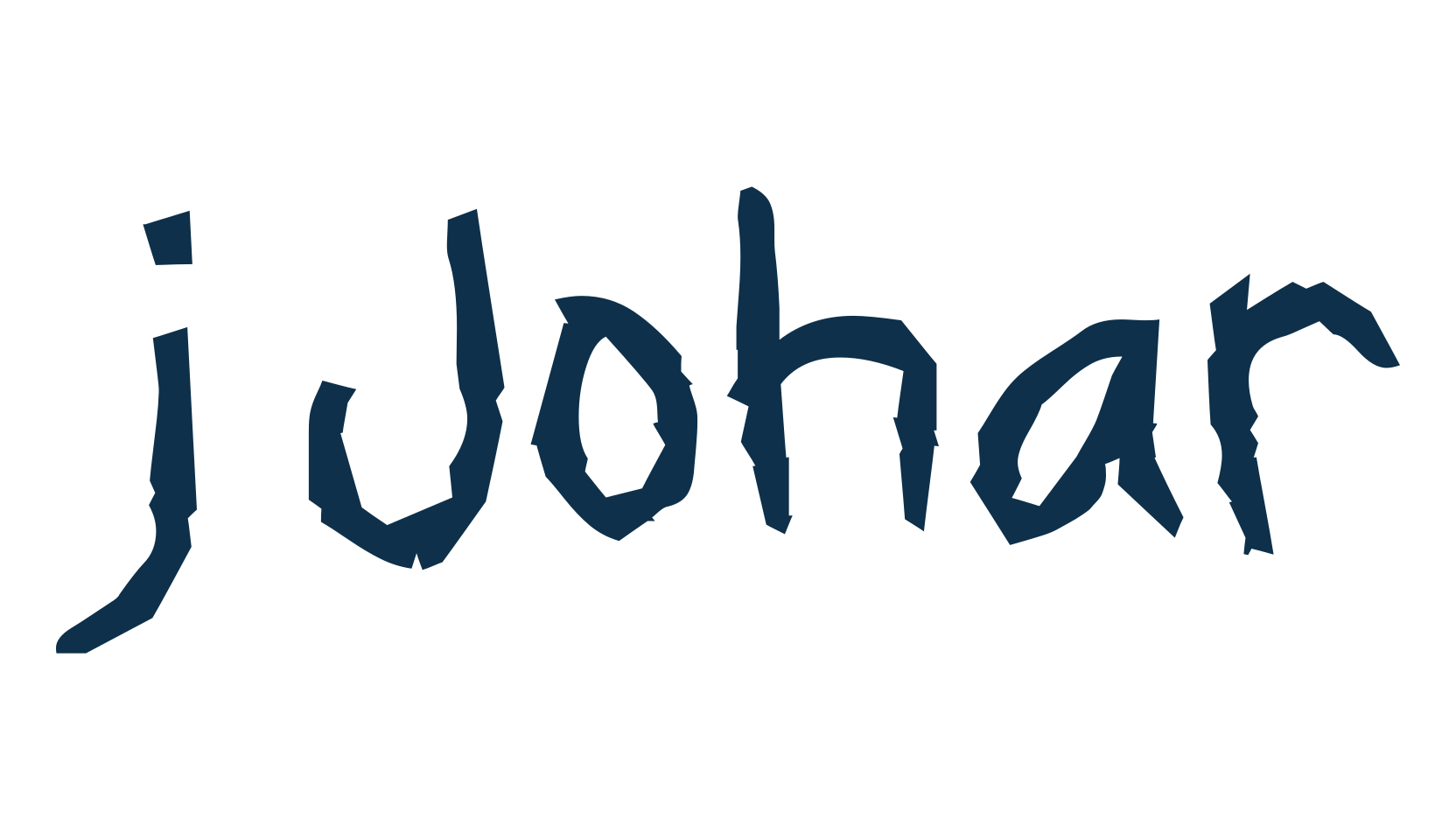 j Johar, trash font preview
