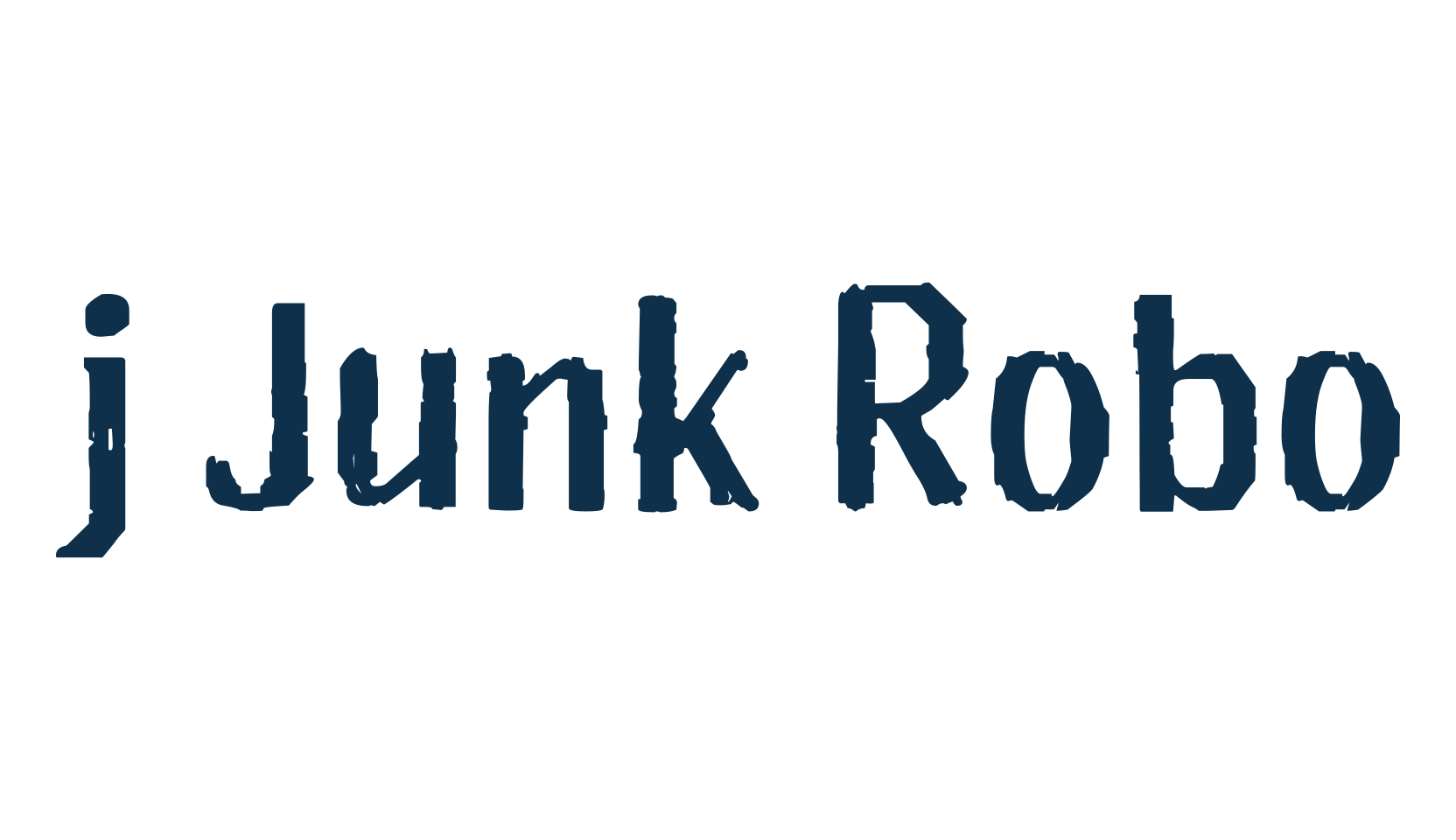 j Junk Robo, fancy destroy decorative font preview