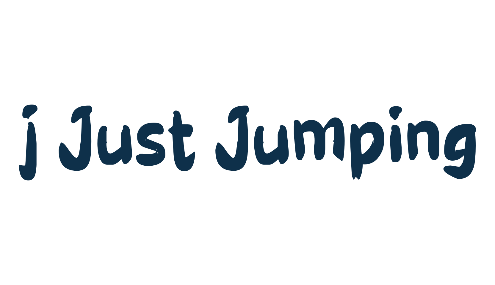 j Just Jumping, brush font preview