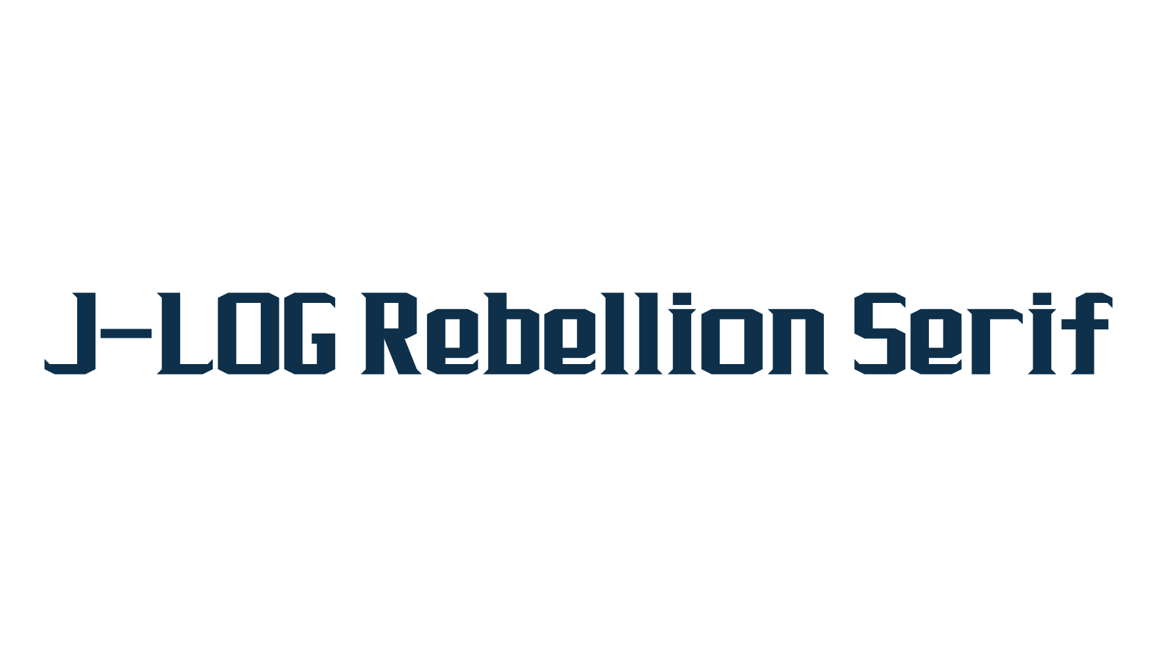 J-LOG Rebellion Serif, fancy various techno sci-fi font preview
