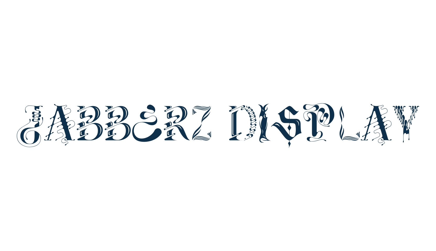 Jabberz Display, decorative font preview