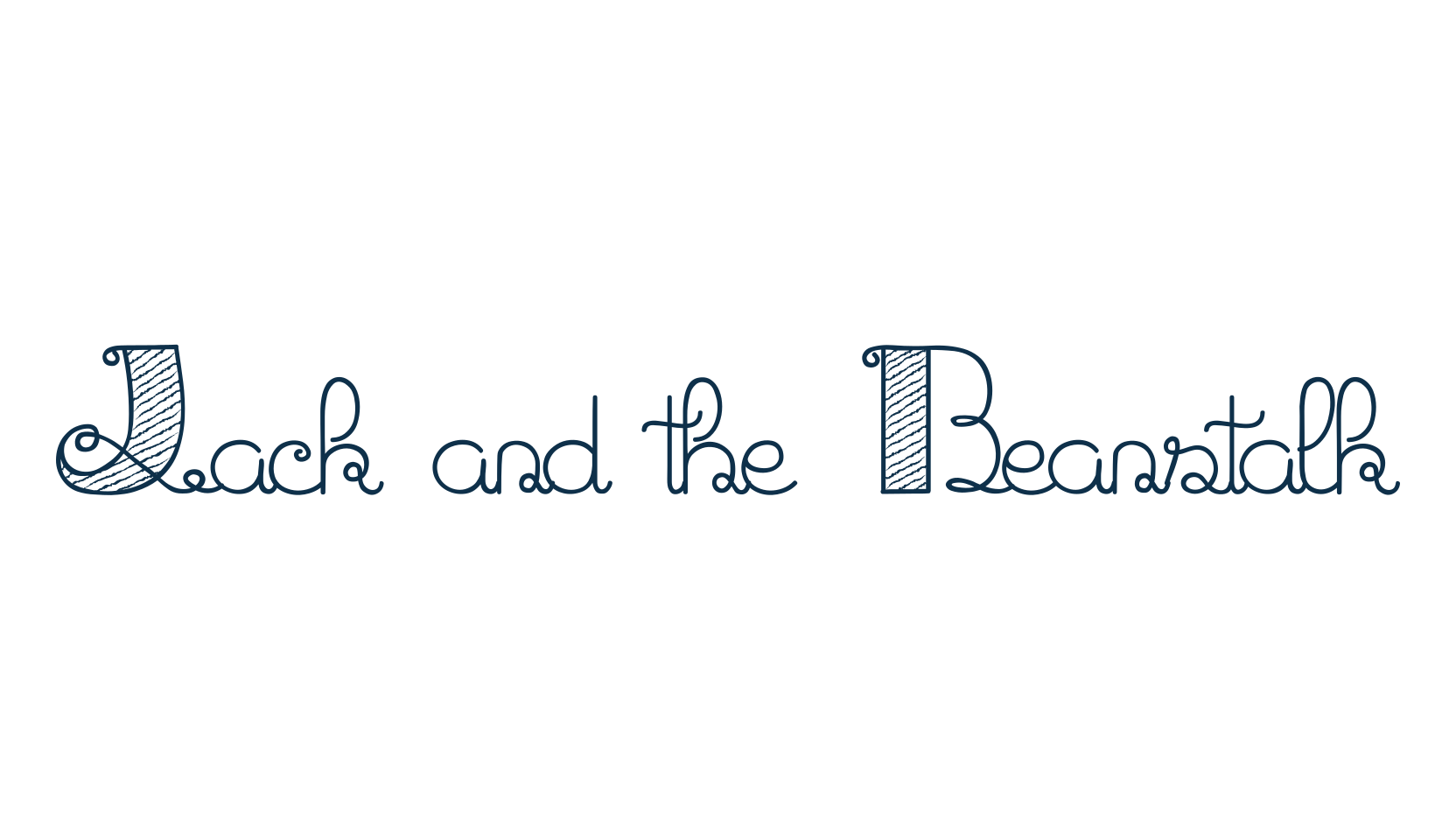 Jack and the Beanstalk, fancy various decorative script calligraphy font preview