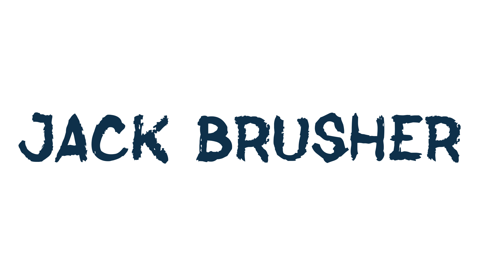 Jack Brusher, brush font preview