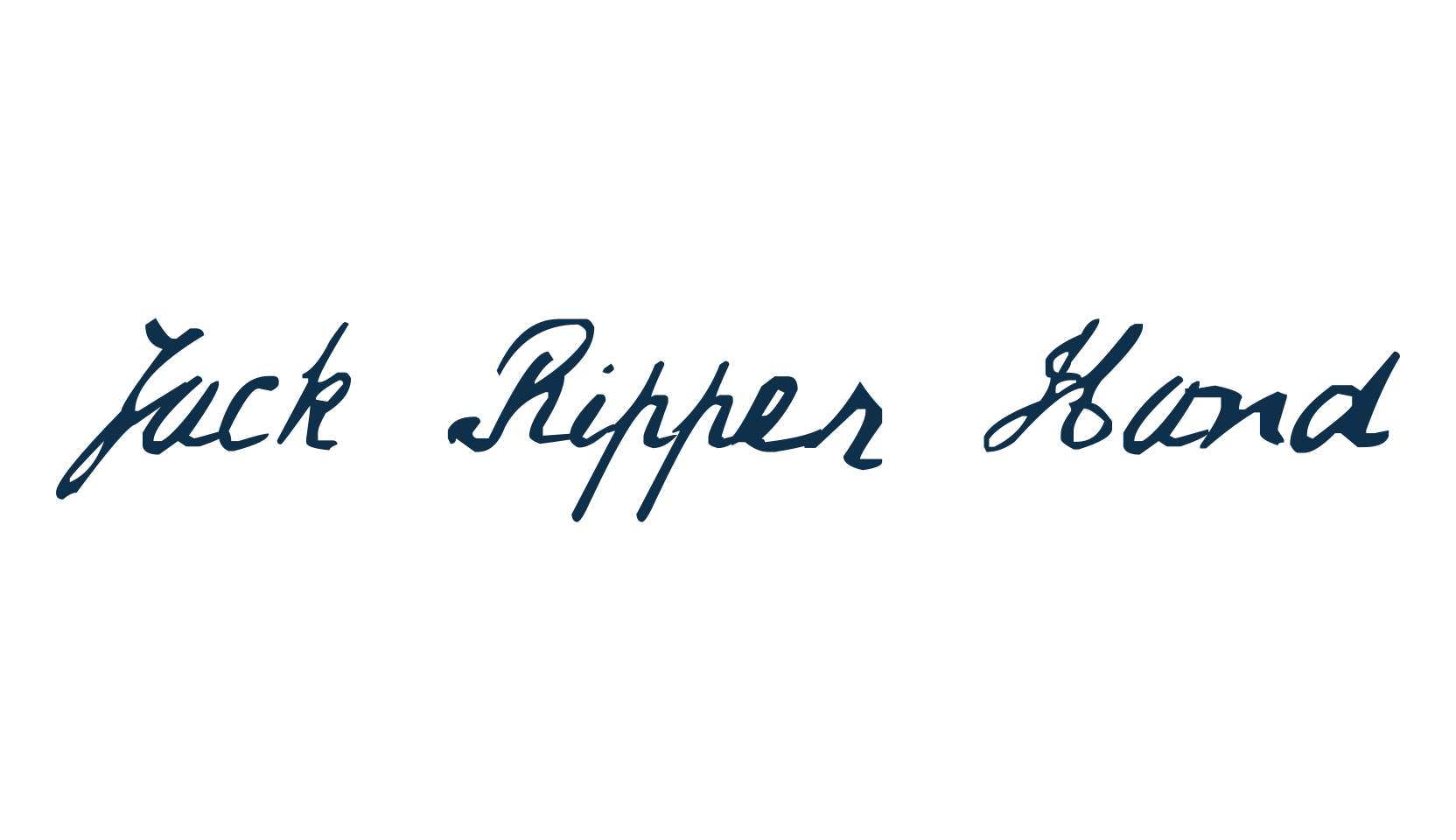 Jack Ripper Hand, handwriting font preview