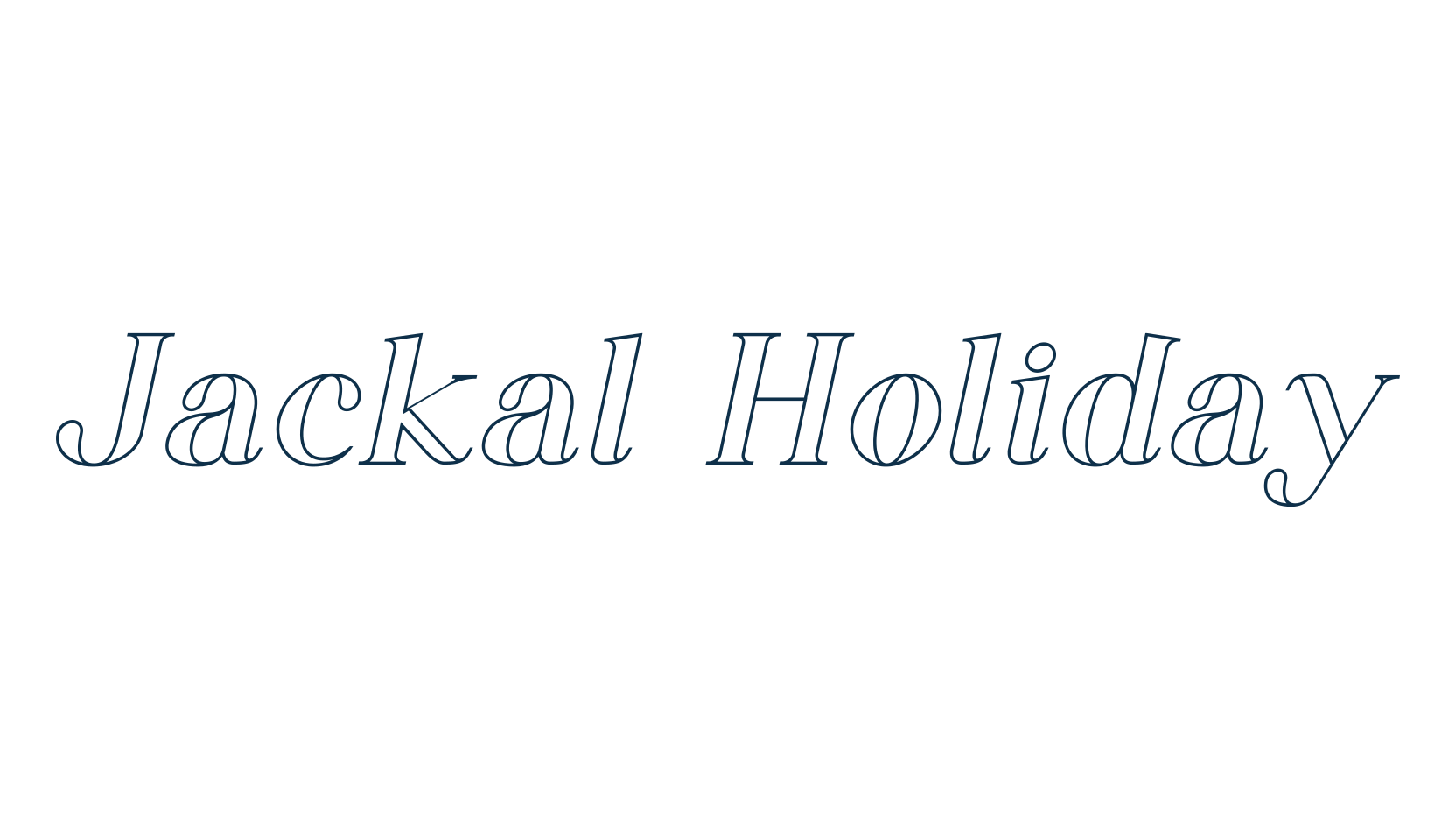 Jackal Holiday, basic serif font preview