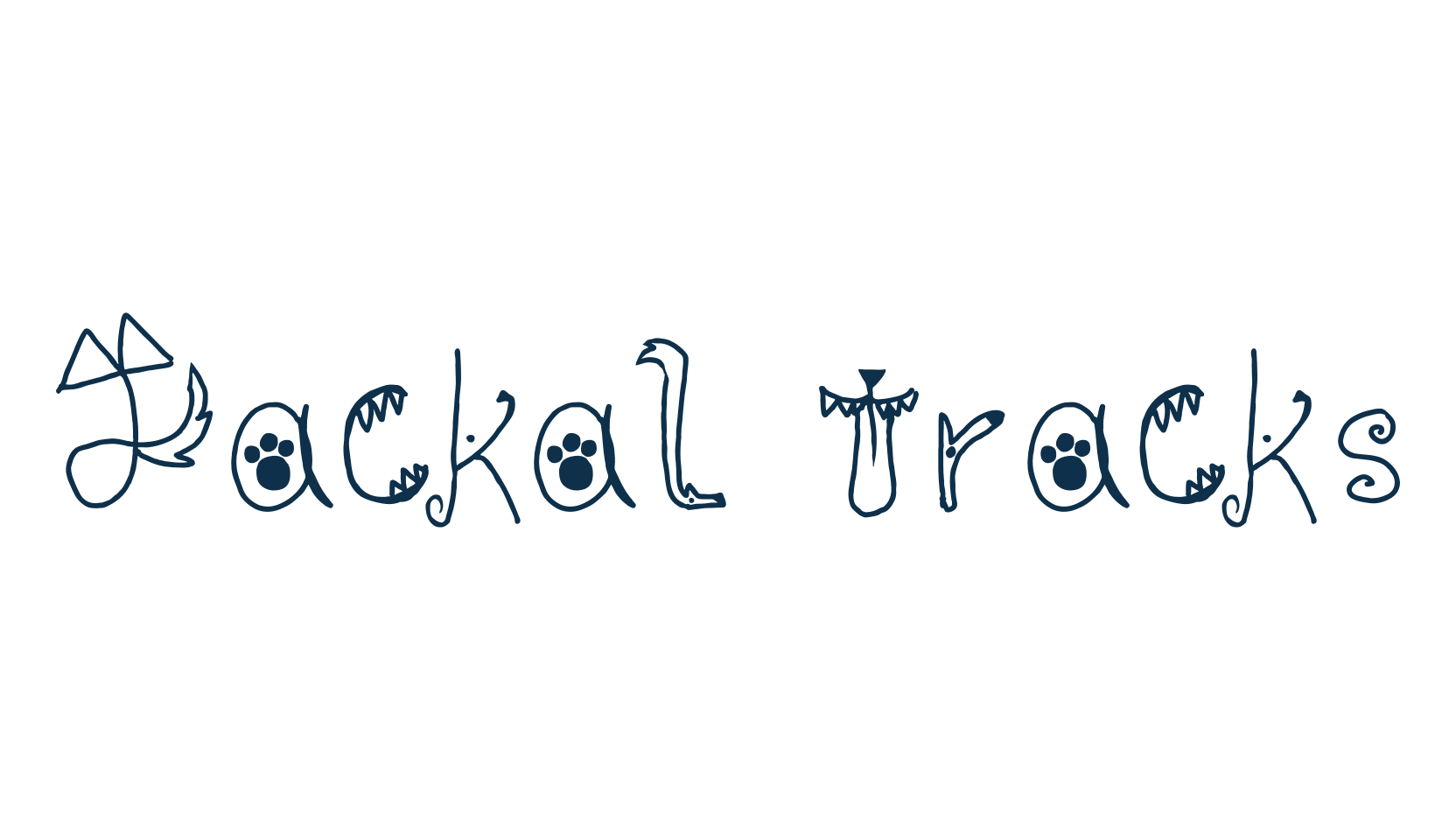 Jackal Tracks, fancy decorative font preview