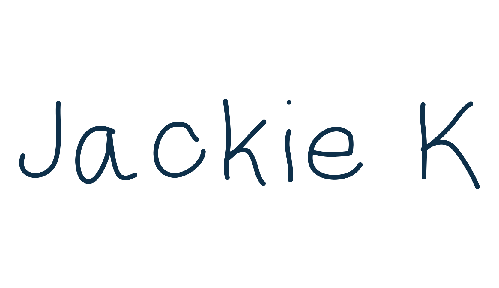 Jackie K, handwriting font preview
