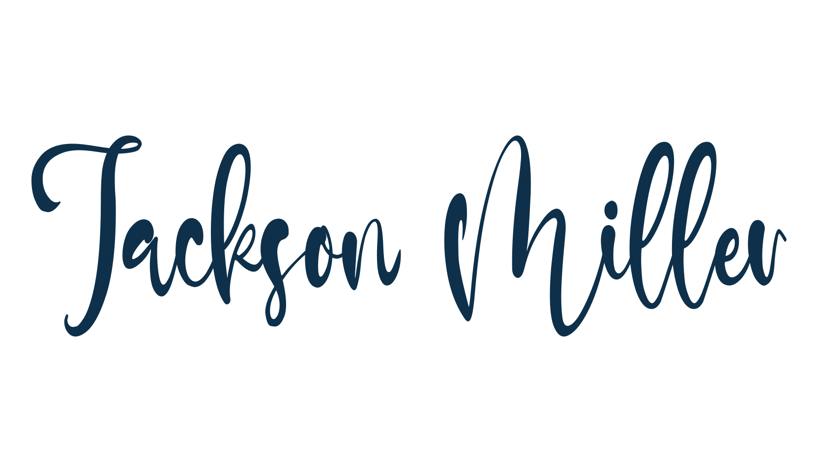 Jackson Miller, calligraphy font preview