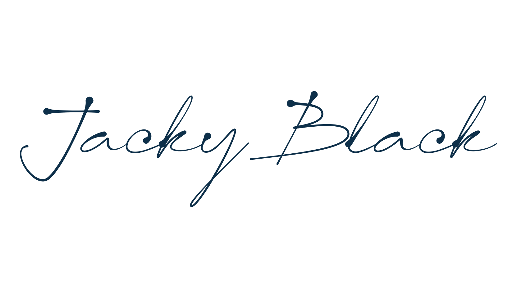 Jacky Black, script handwritten fancy decorative calligraphy font preview