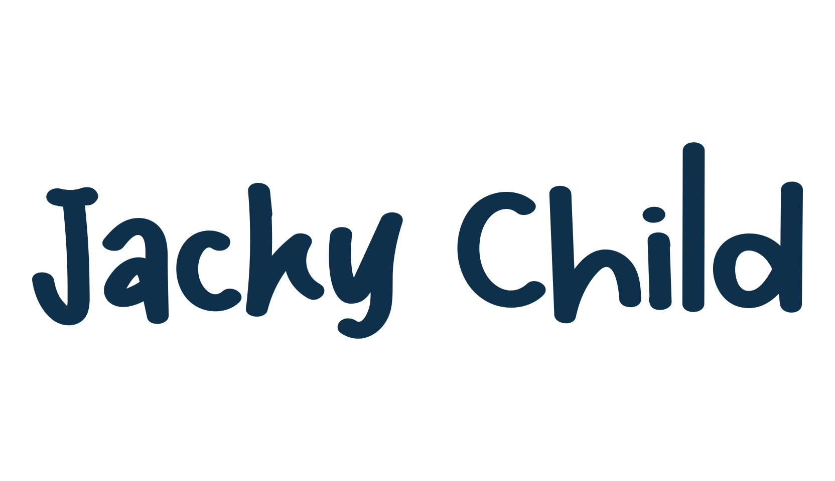 Jacky Child, handwriting font preview