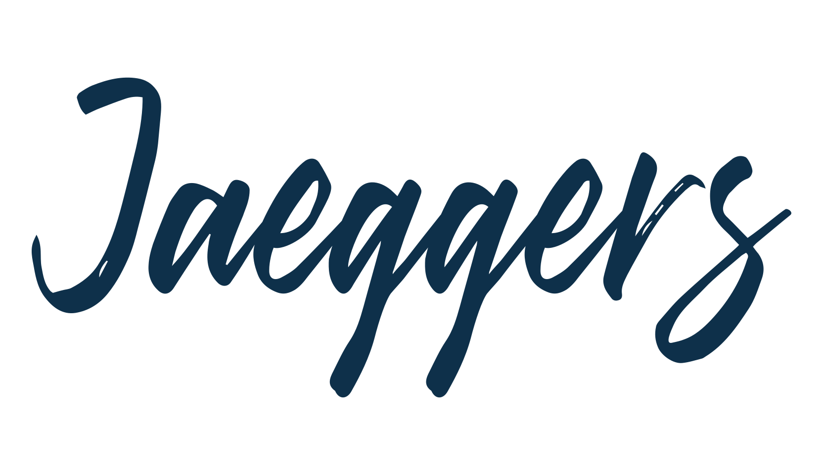 Jaeggers, script handwritten fancy decorative calligraphy font preview