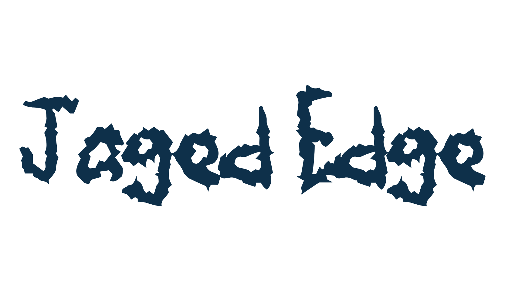Jaged Edge, halloween font preview