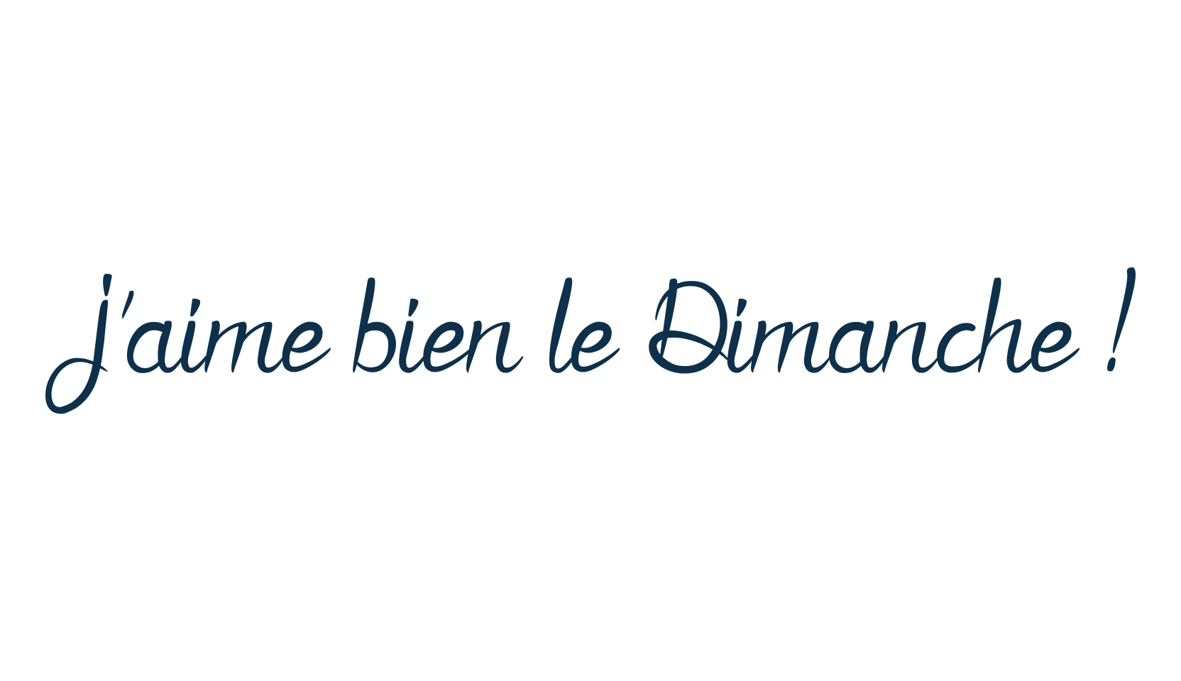 J'aime bien le Dimanche !, fancy various decorative script calligraphy font preview