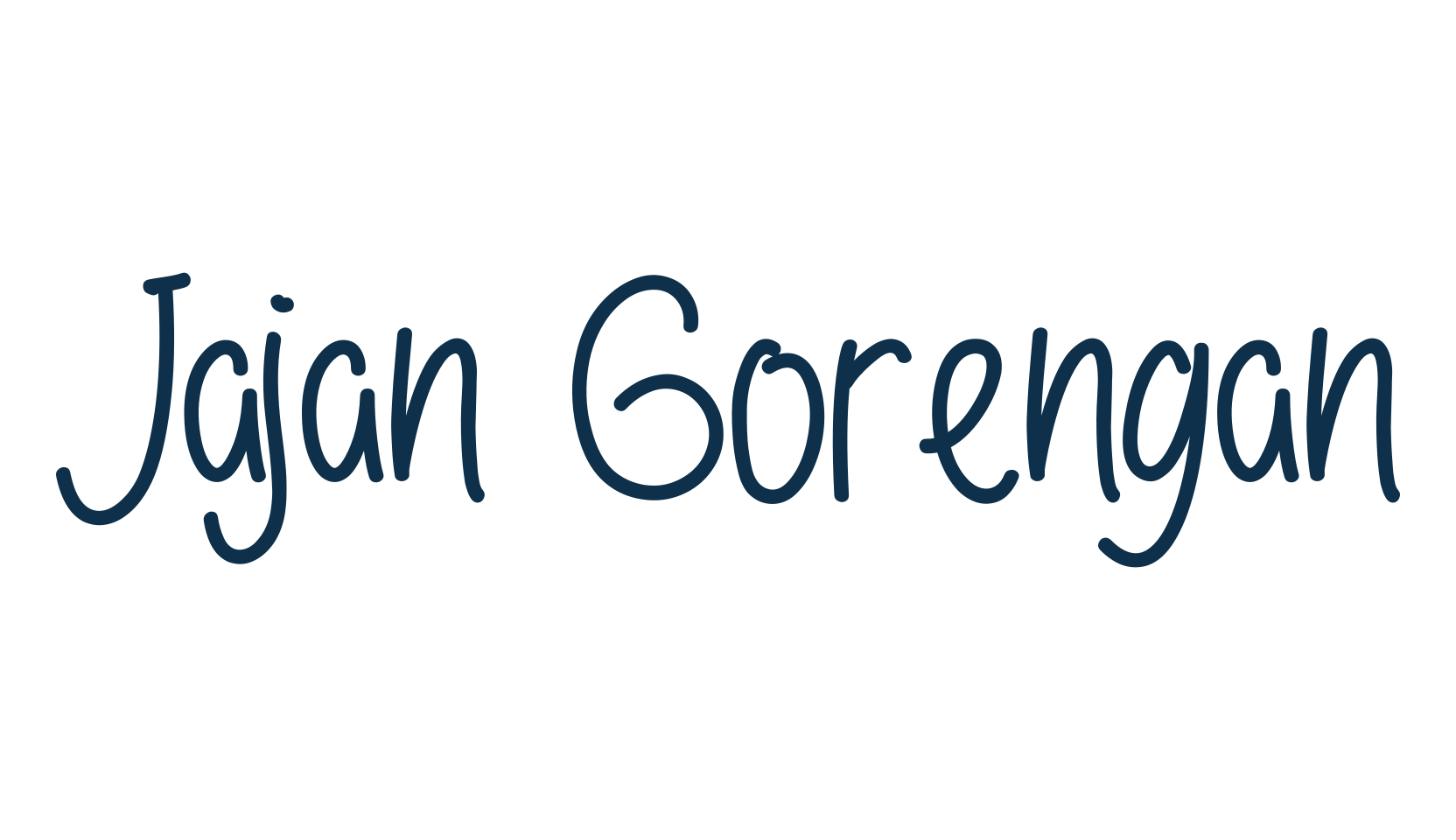 Jajan Gorengan, handwriting font preview