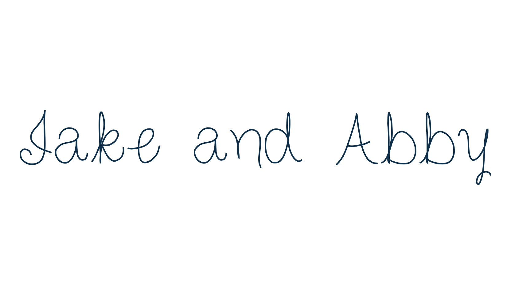 Jake and Abby, script handwritten fancy decorative calligraphy font preview