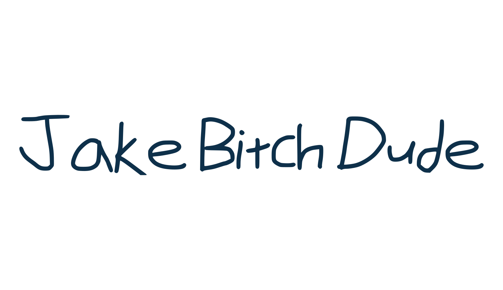 Jake Bitch Dude, script handwritten fancy decorative calligraphy font preview