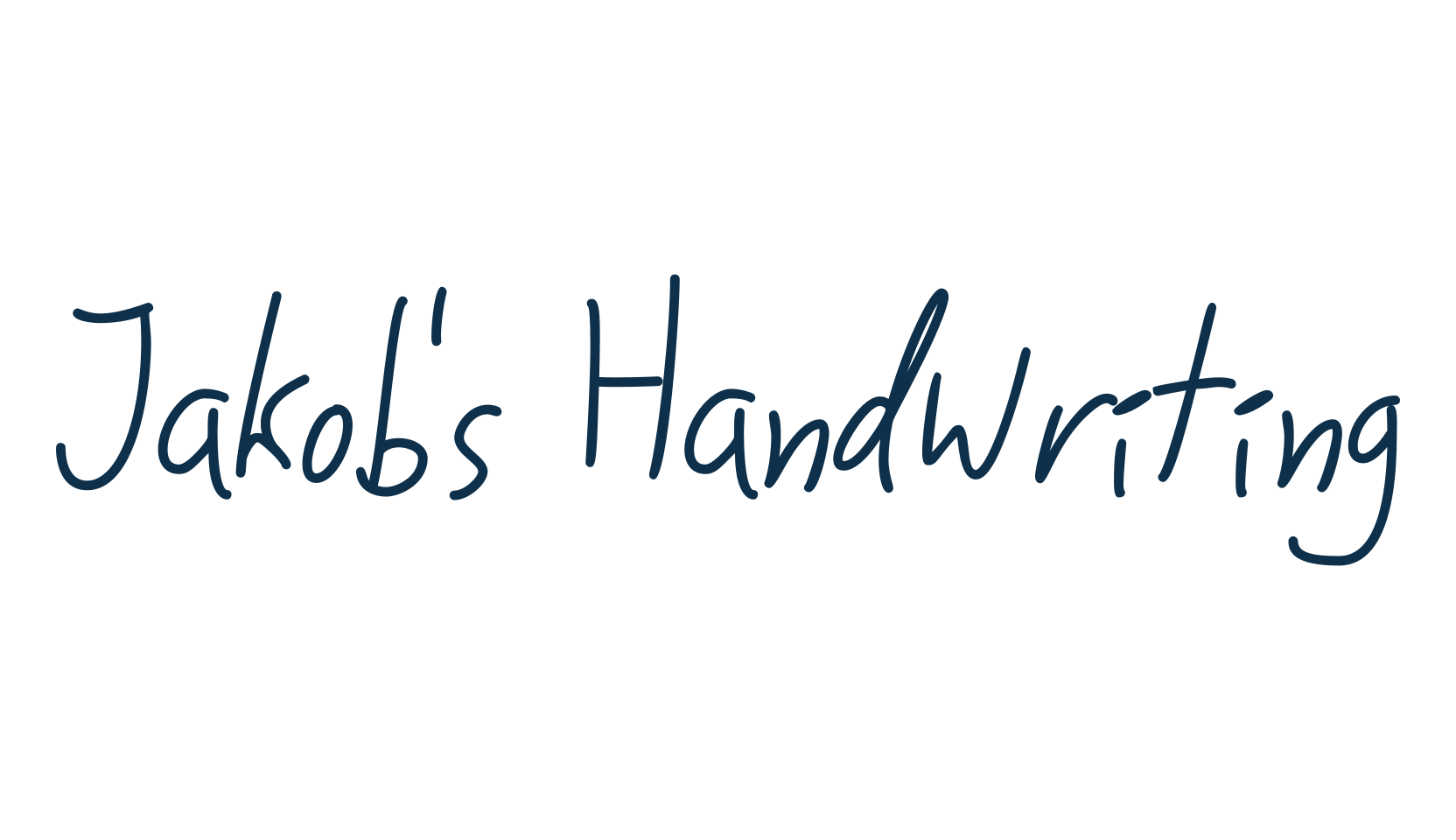 Jakob's Handwriting, handwriting font preview