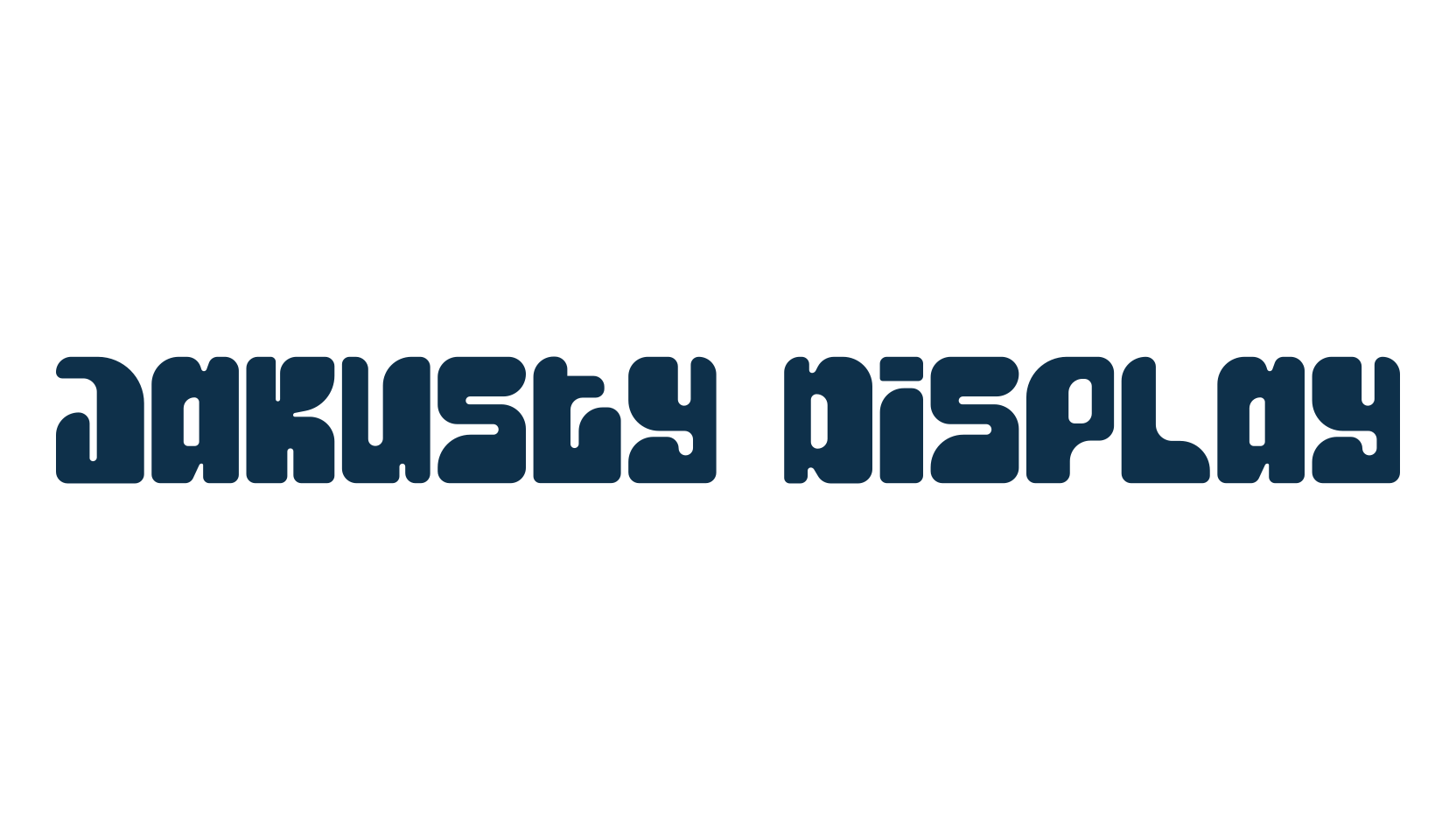 Jakusty Display, fancy groovy decorative font preview