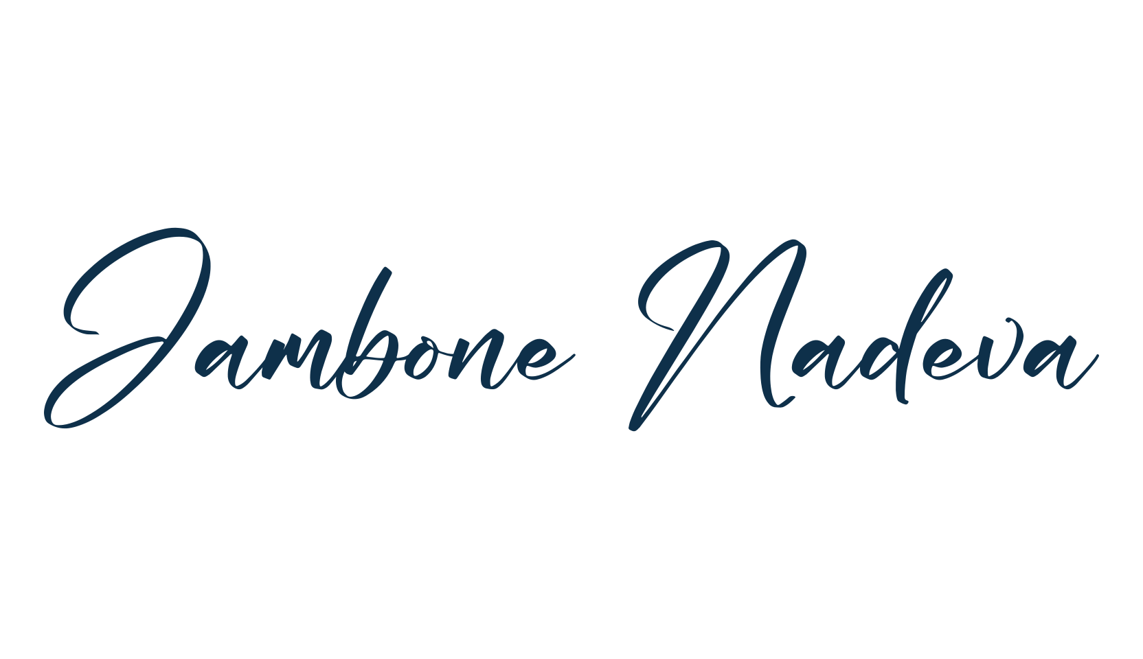 Jambone Nadeva, handwriting font preview