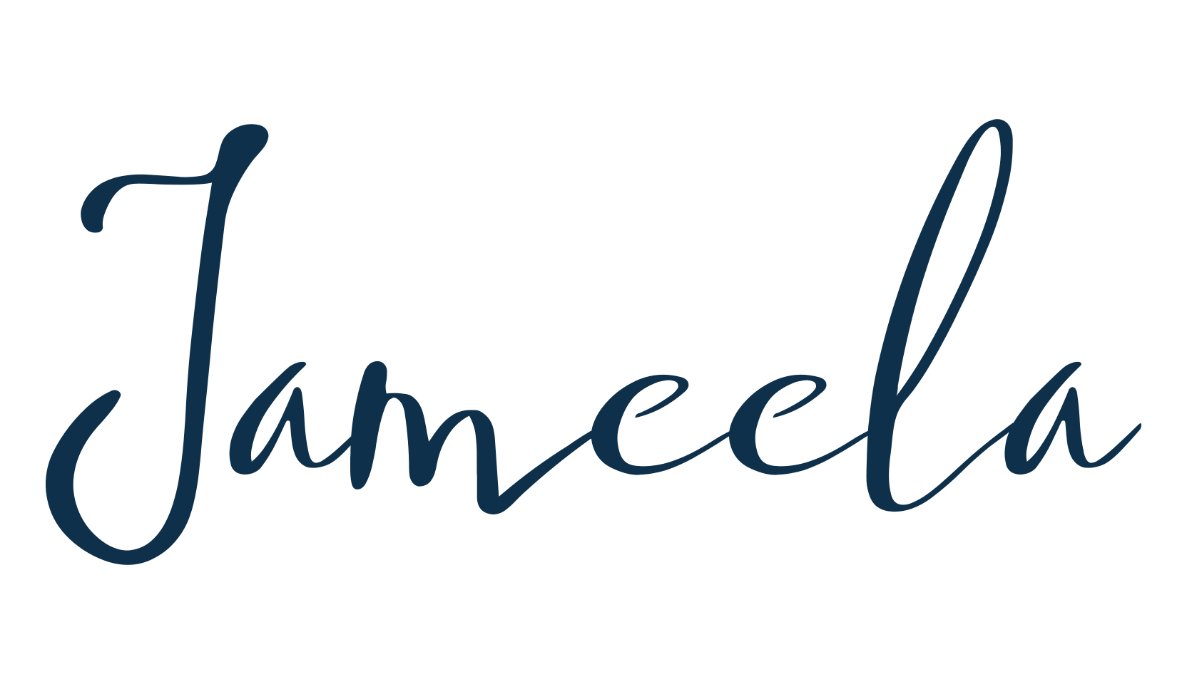 Jameela, handwriting font preview