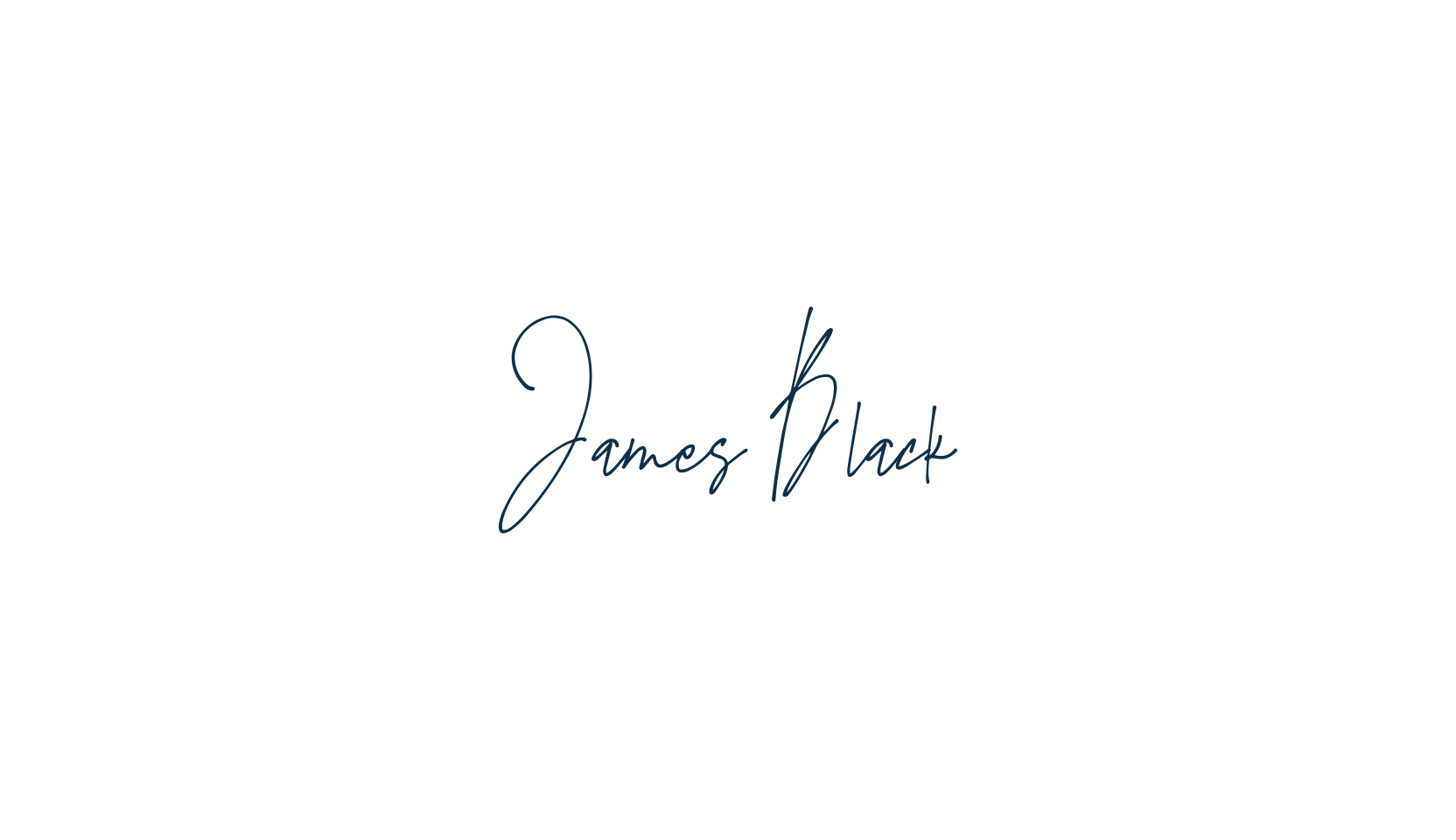 James Black, handwriting font preview