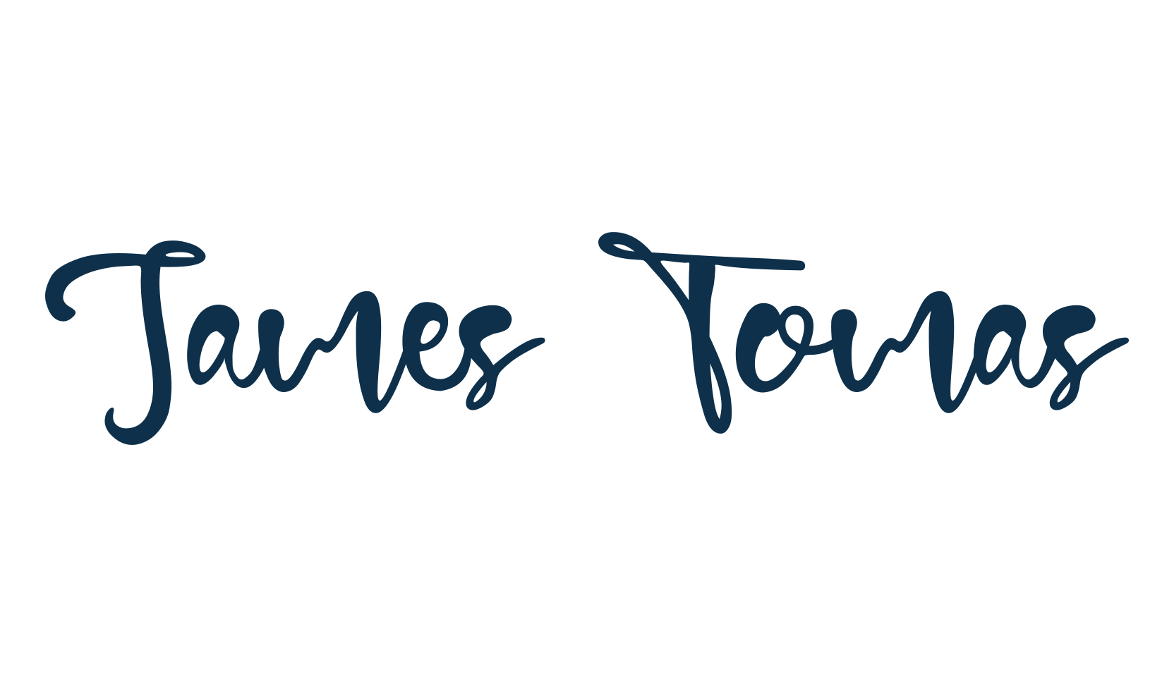 James Tomas, fancy decorative font preview