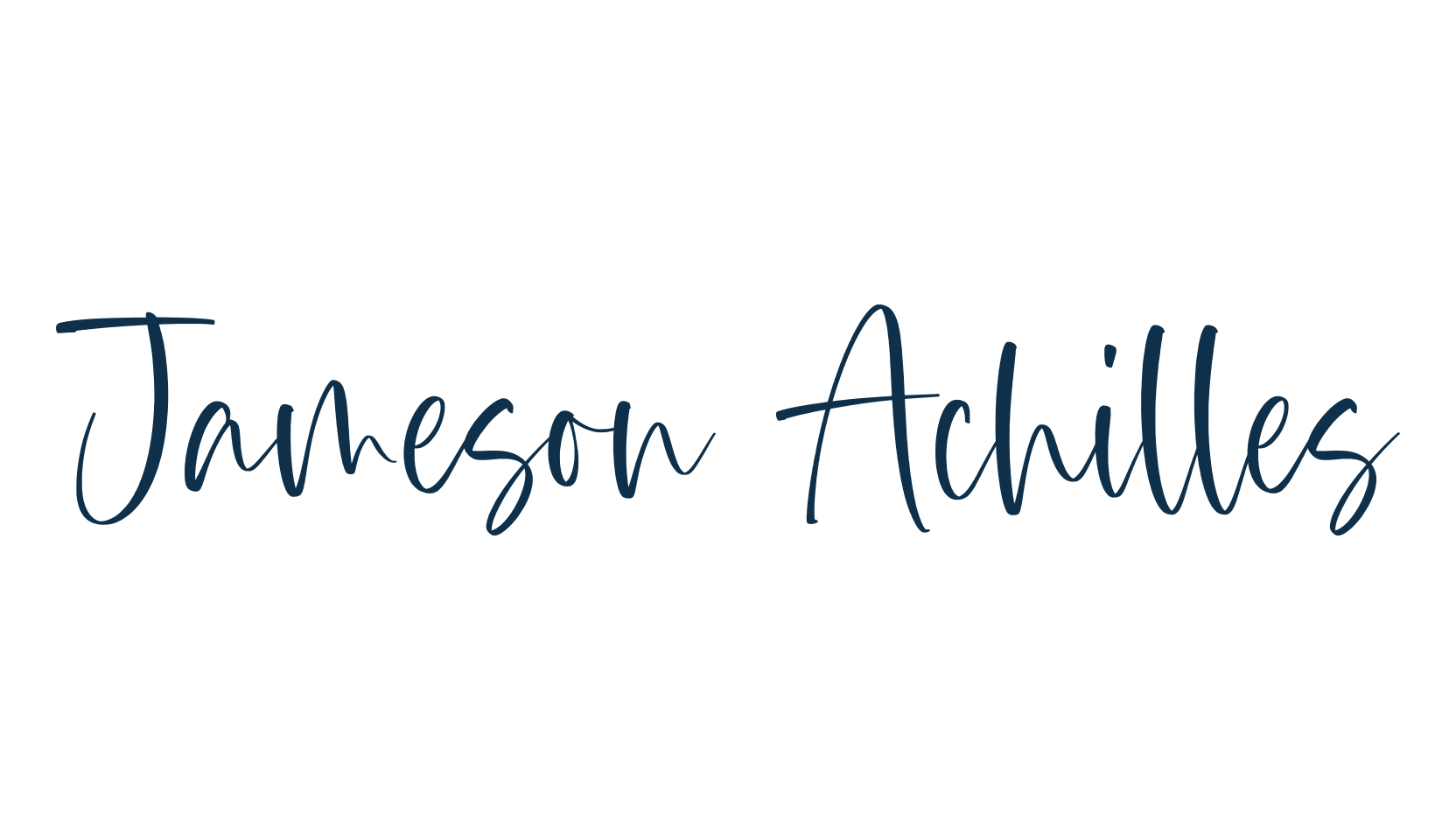 Jameson Achilles, handwriting font preview