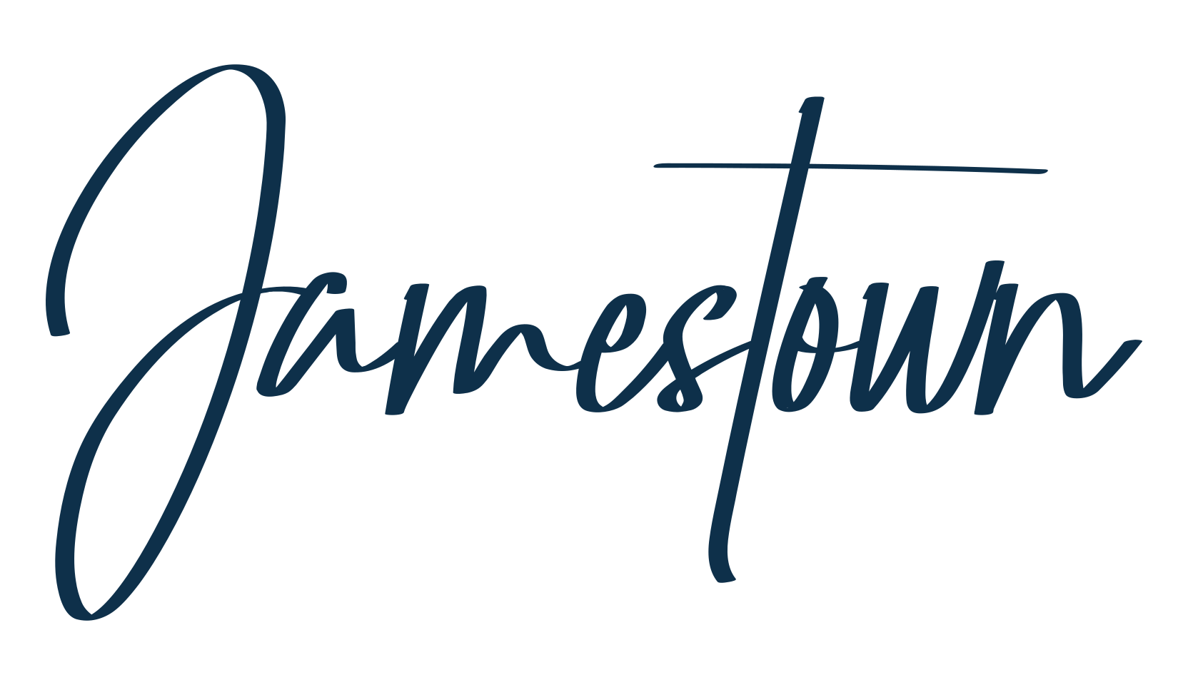 Jamestown, script handwritten fancy decorative calligraphy font preview