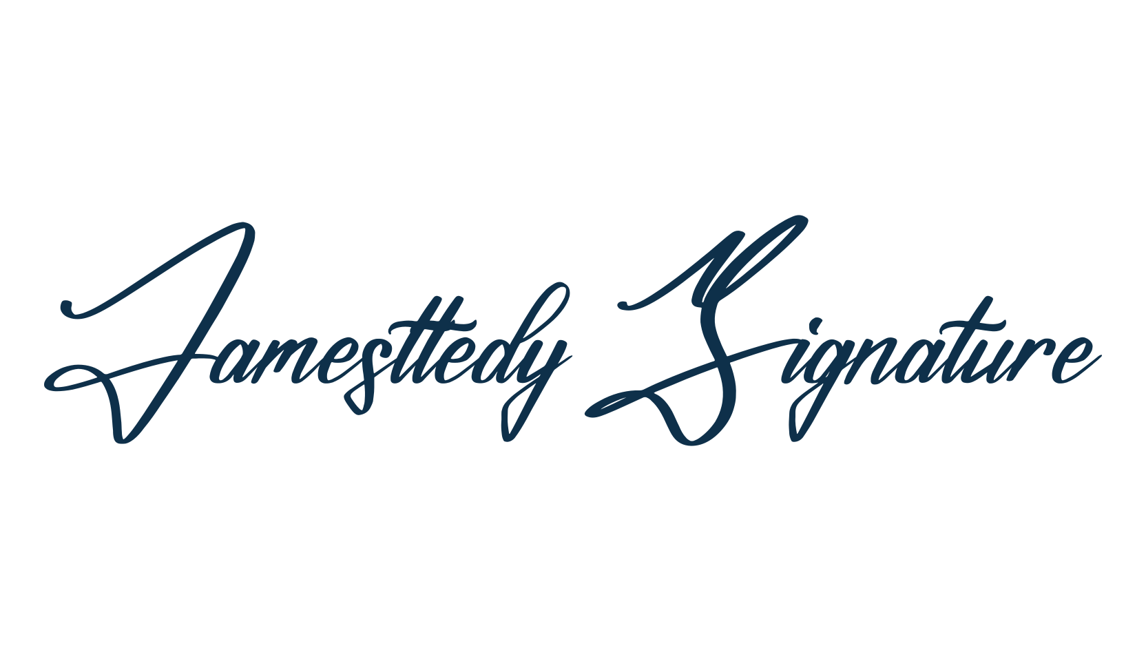 Jamesttedy Signature, script calligraphy fancy decorative font preview