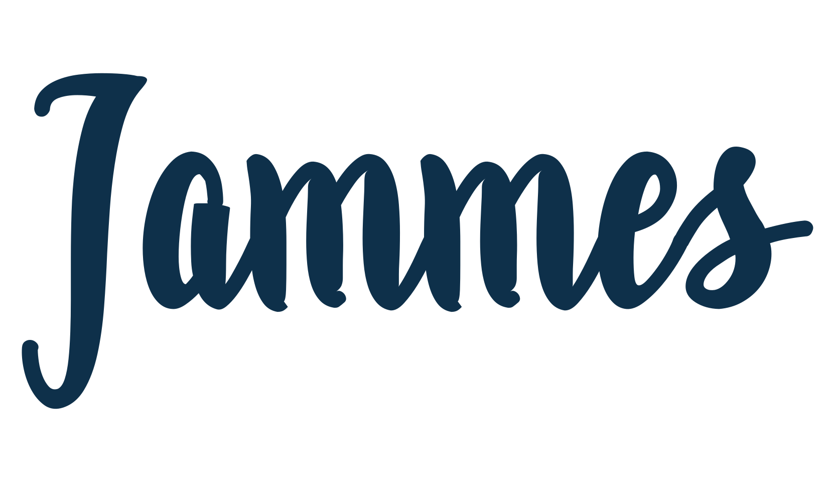 Jammes, calligraphy font preview