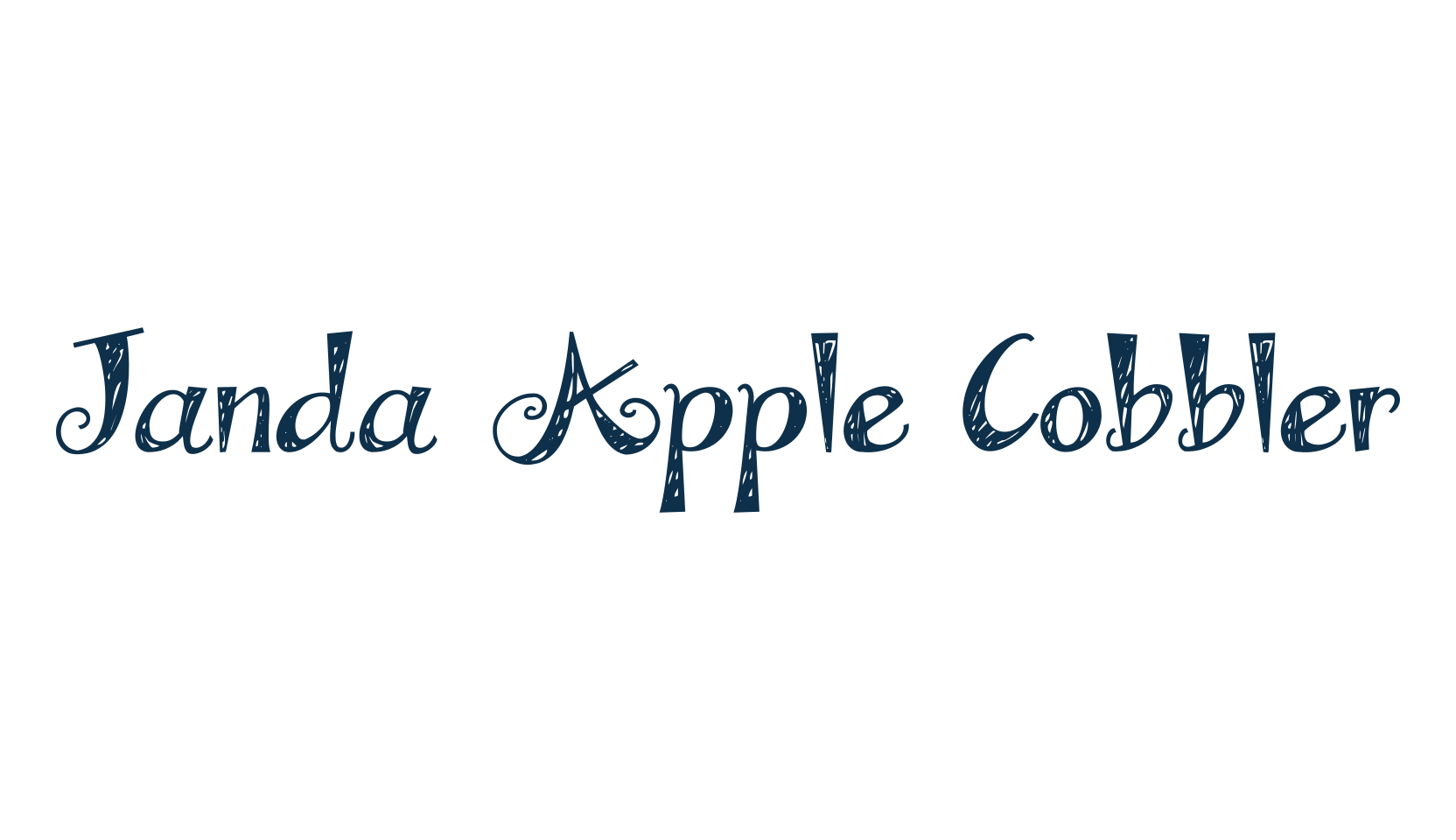 Janda Apple Cobbler, fancy various decorative font preview