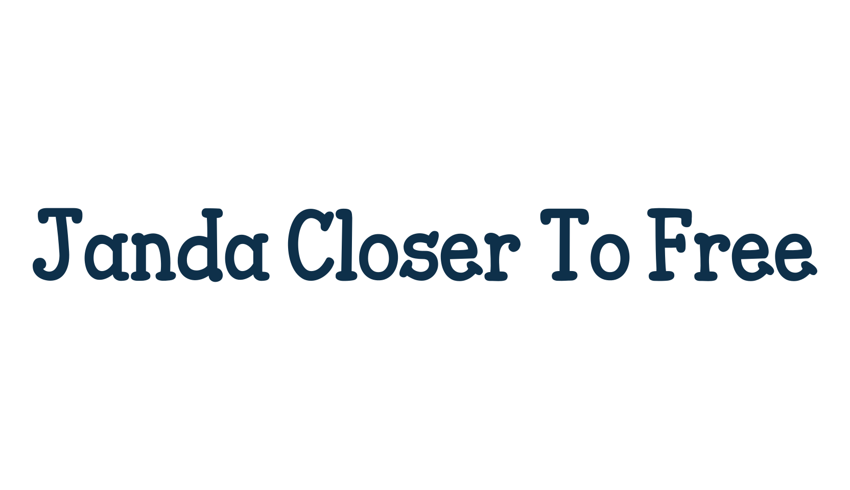 Janda Closer To Free, fancy various decorative font preview